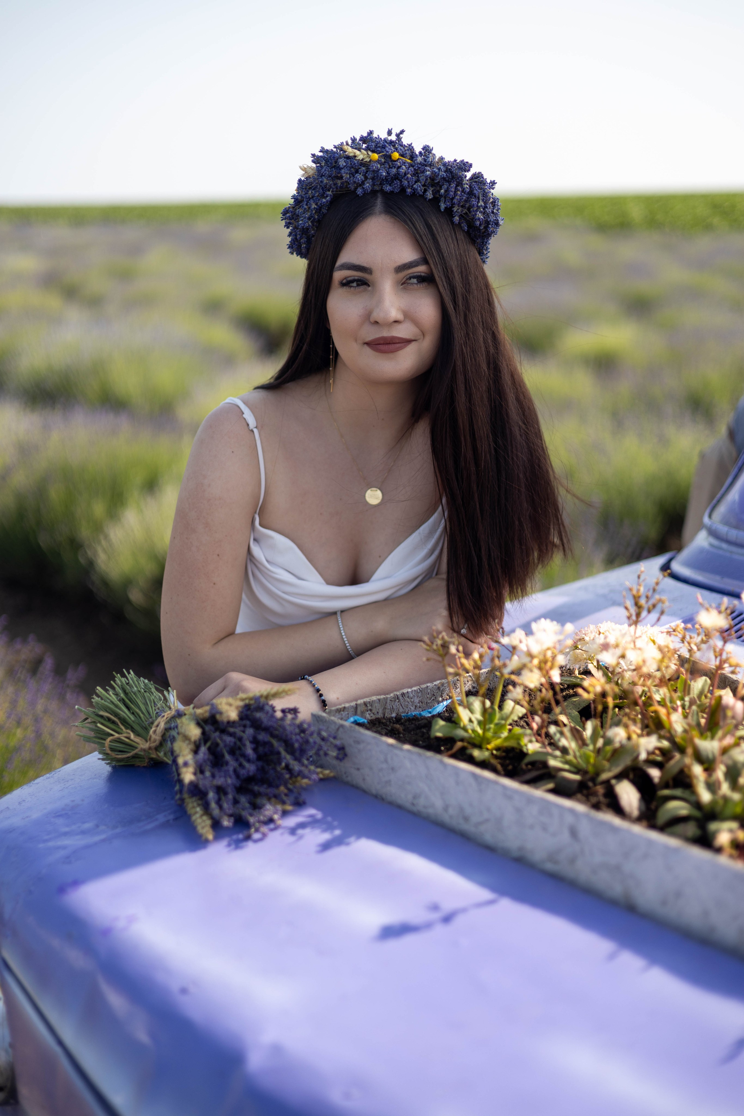 Sedinta foto in lanul de lavanda