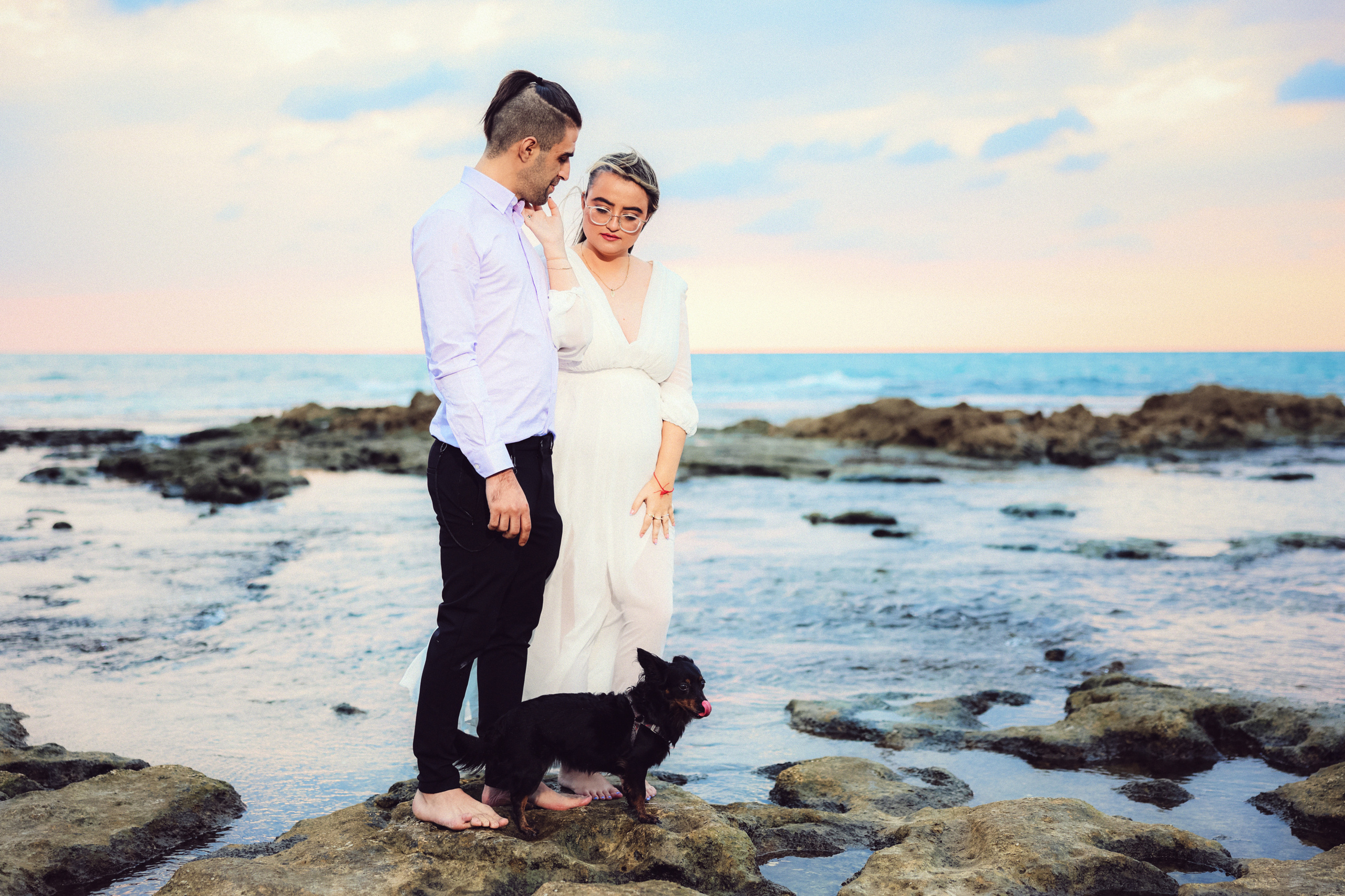 Beautiful couple. Time machine Studio