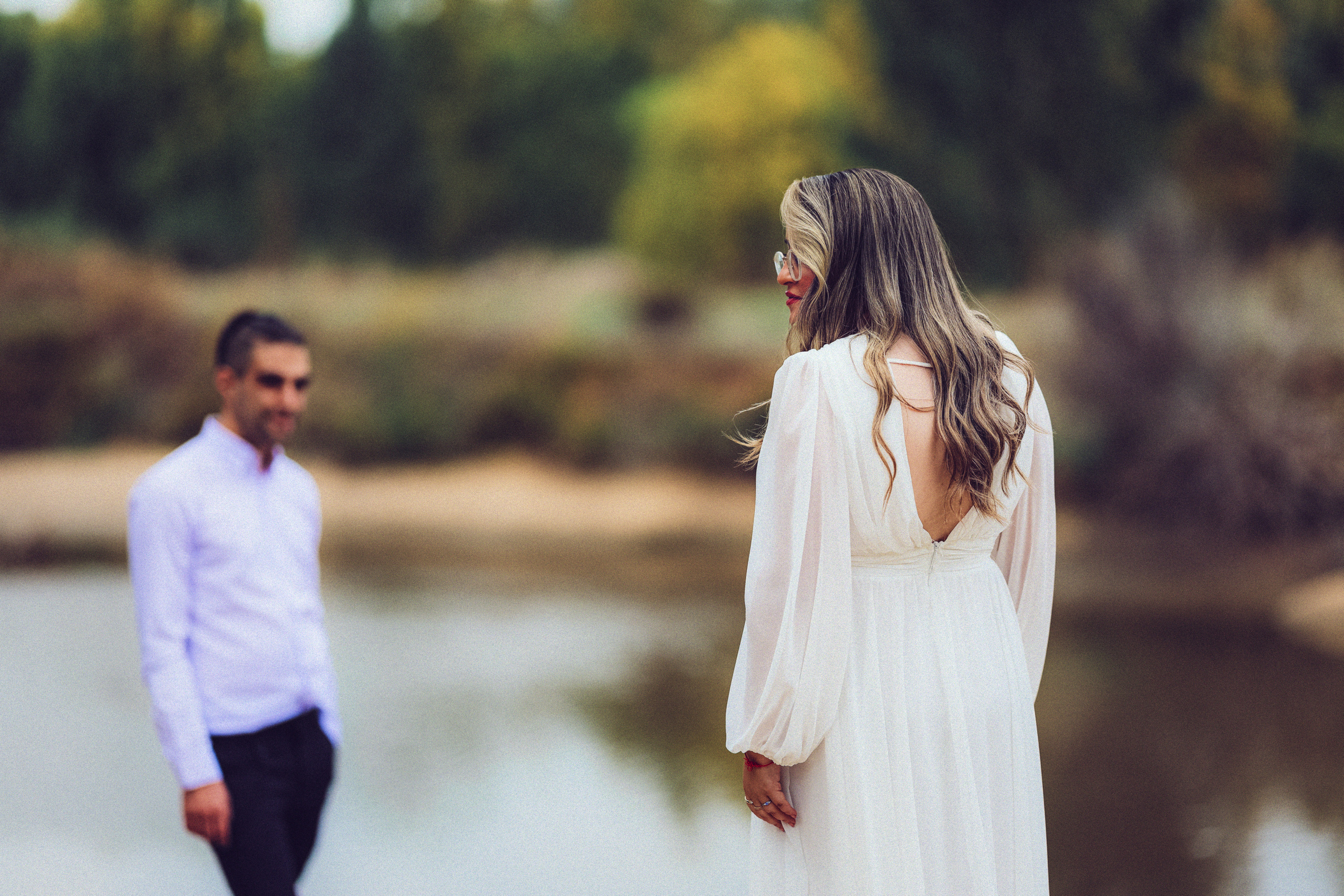 Beautiful couple. Time machine Studio