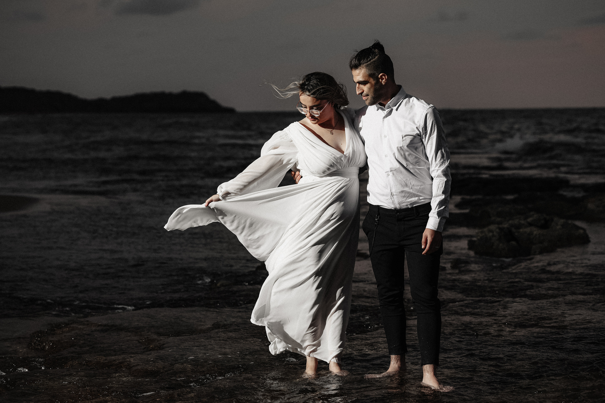 Beautiful couple. Time machine Studio