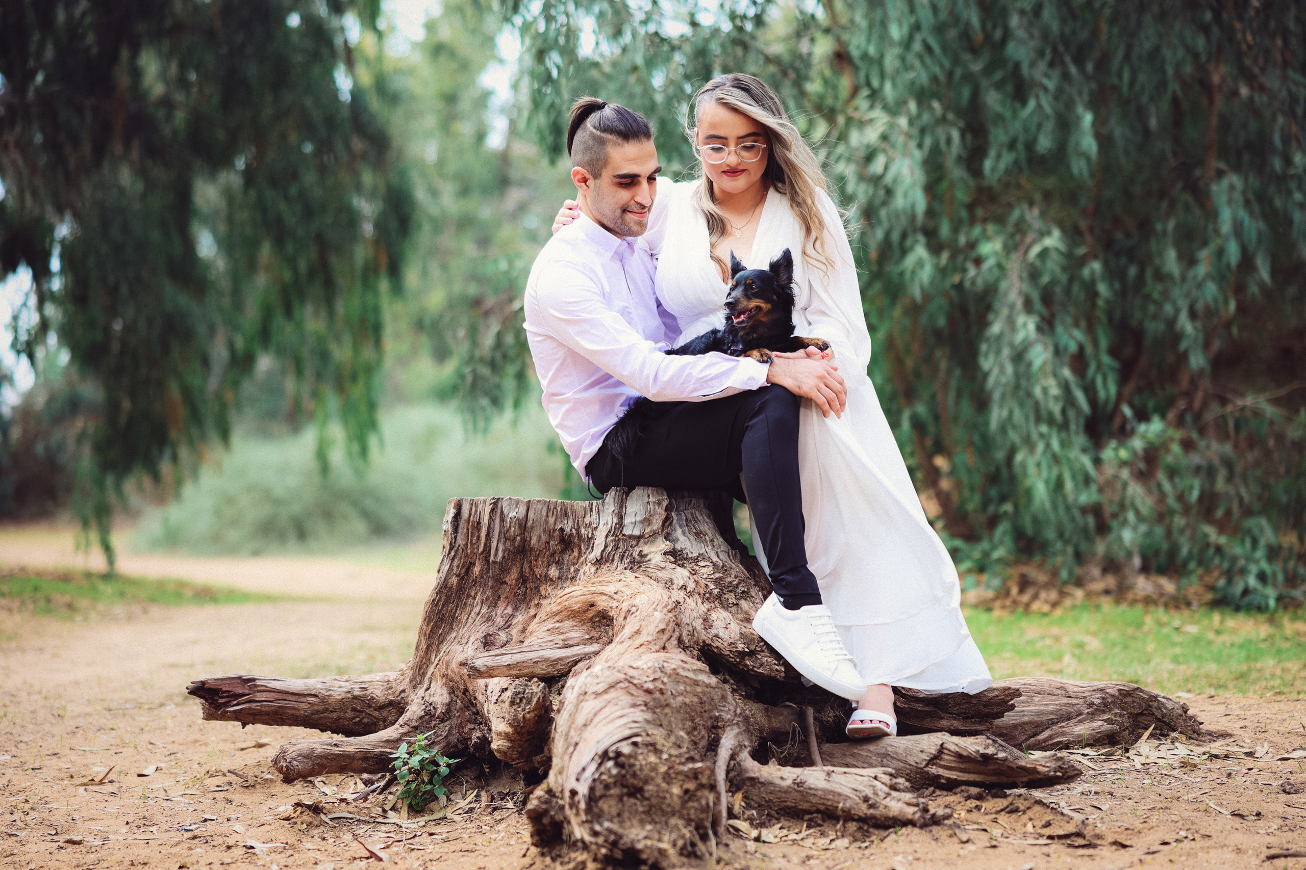 Beautiful couple. Time machine Studio