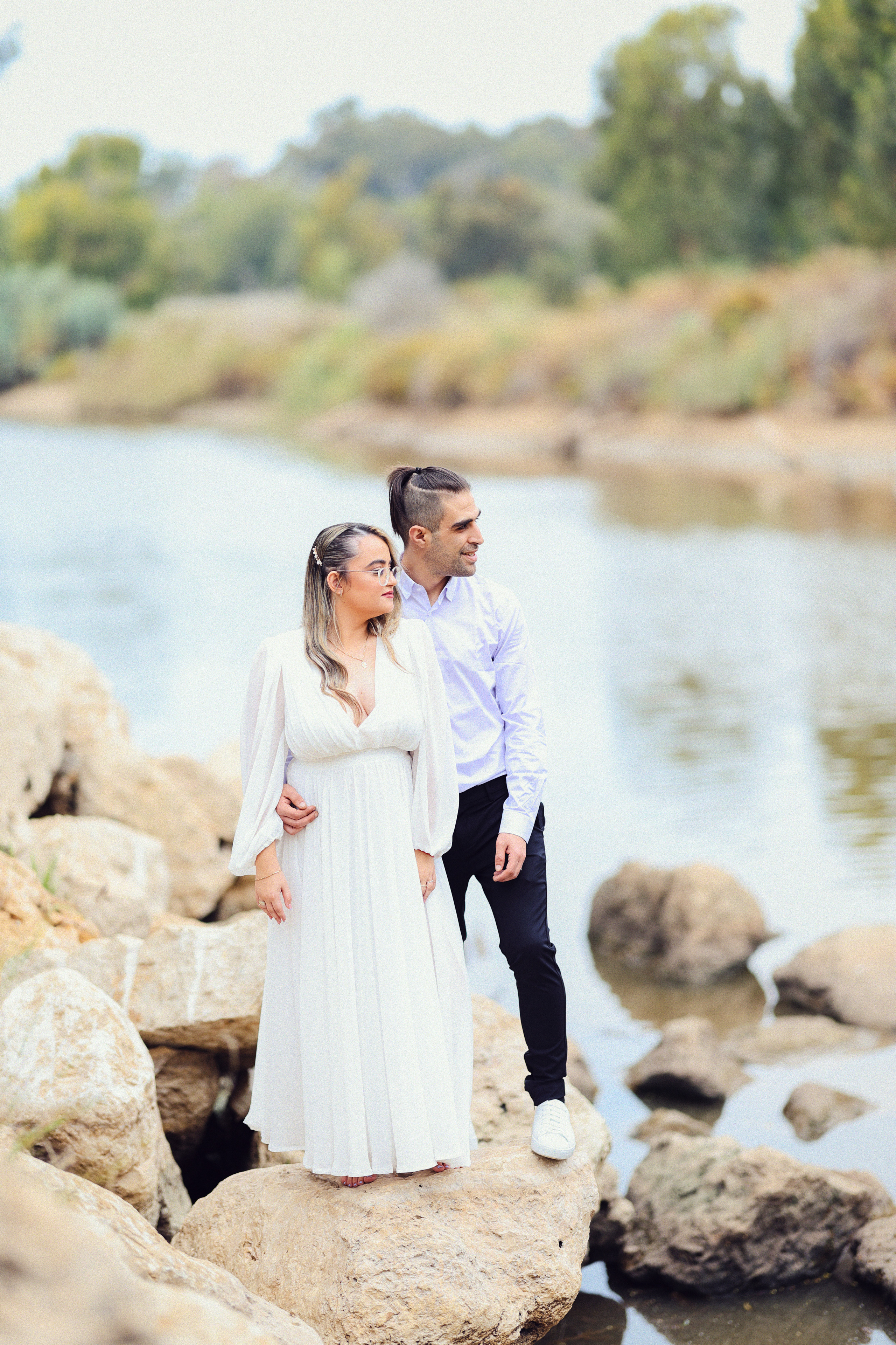 Beautiful couple. Time machine Studio