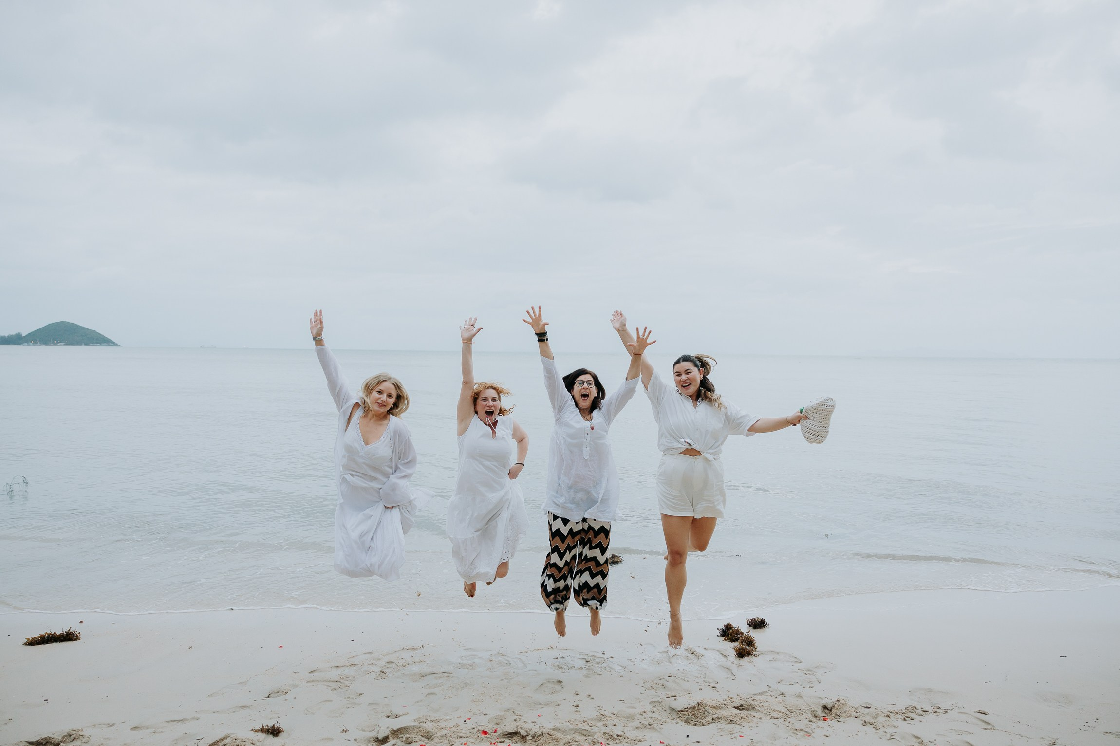 Simone & Matthias Peter. Buddhist blessing wedding Ceremony on Koh Samui, Thailand