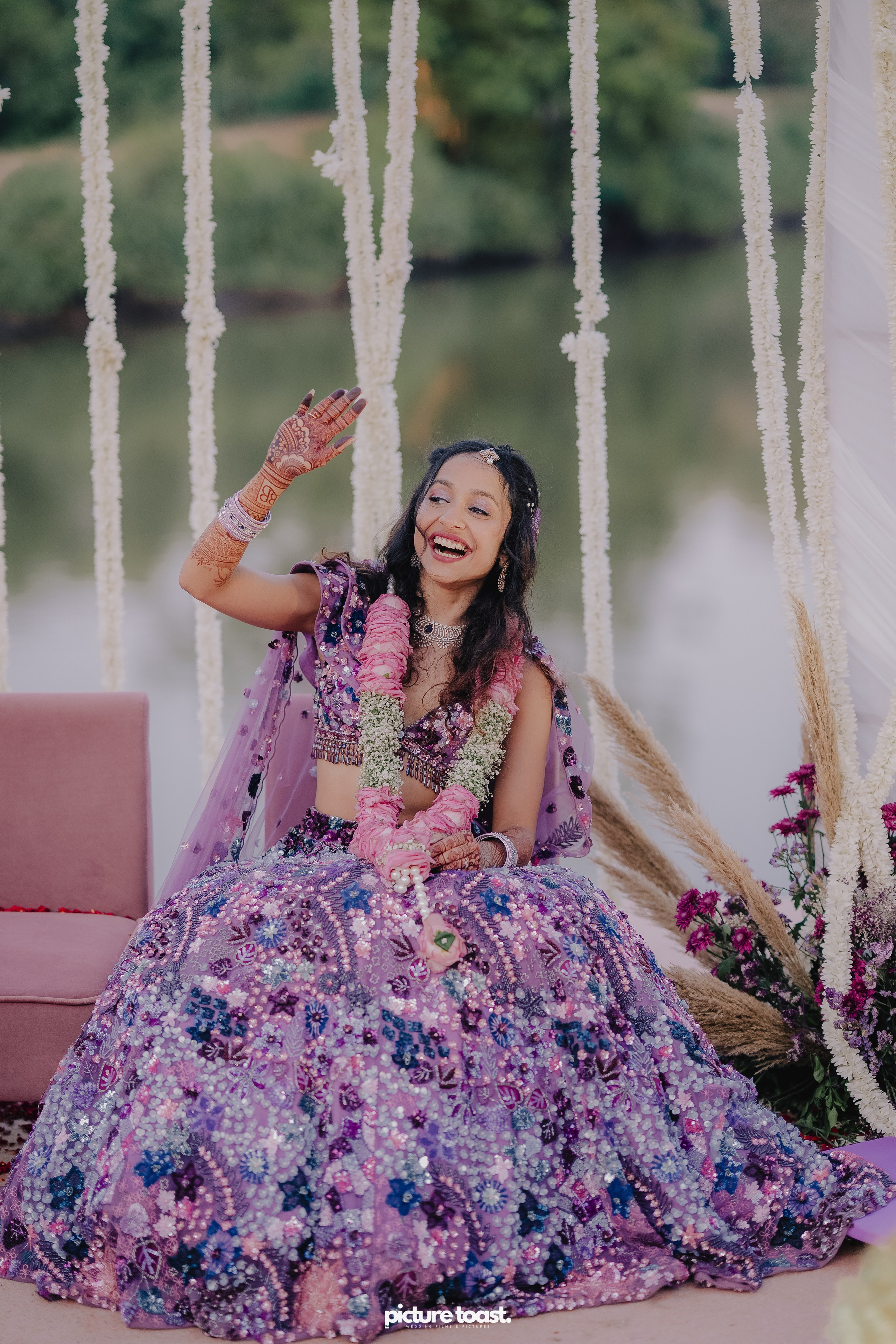 Varamala Ft. Barbie & Aneesh. Fine art Wedding Photographers in India & Canada