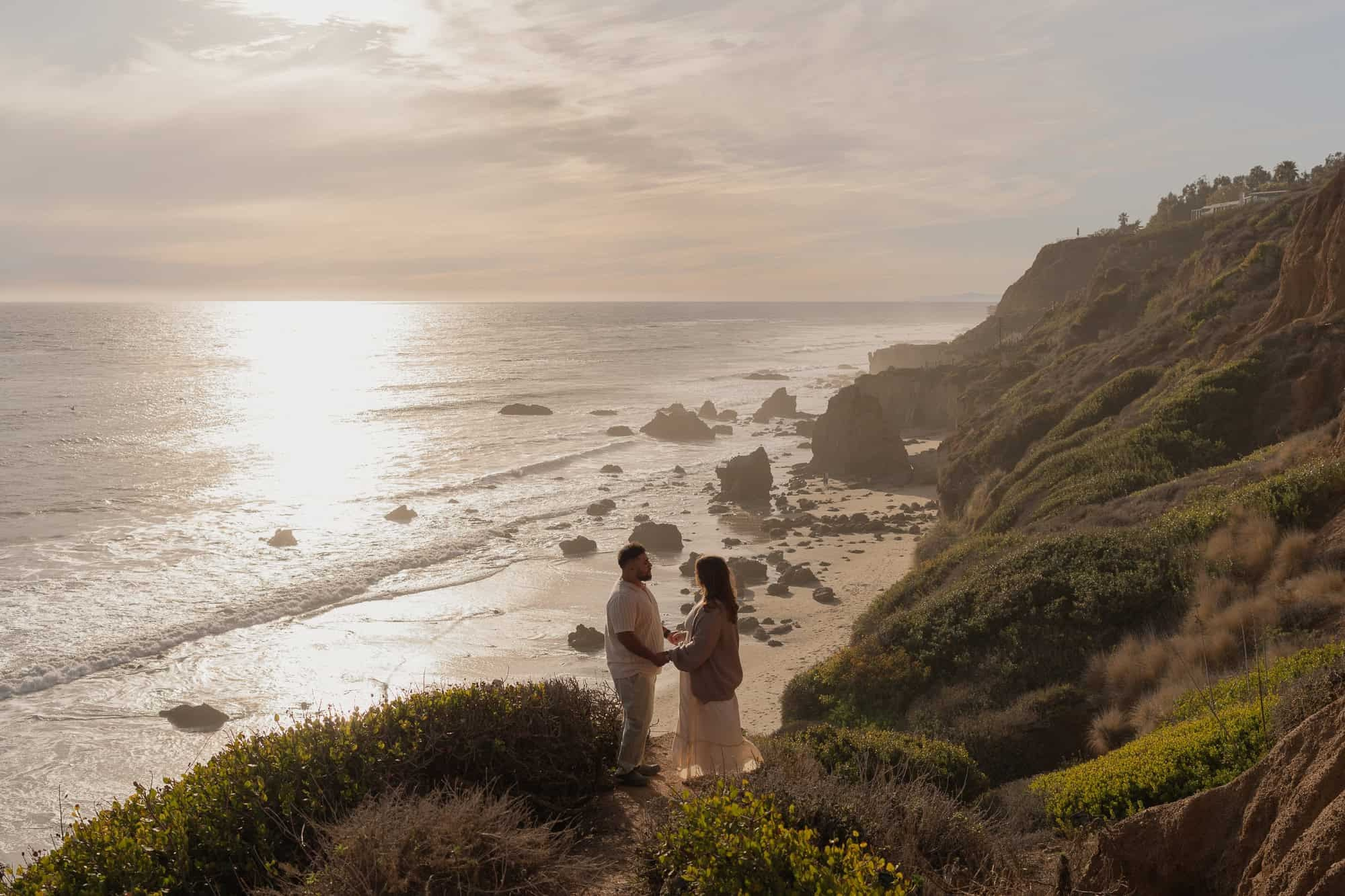 El Matador engagement photo. Cinematic Wedding & Elopement Photography in Los Angeles | Inspired by Indie Film & Real Life