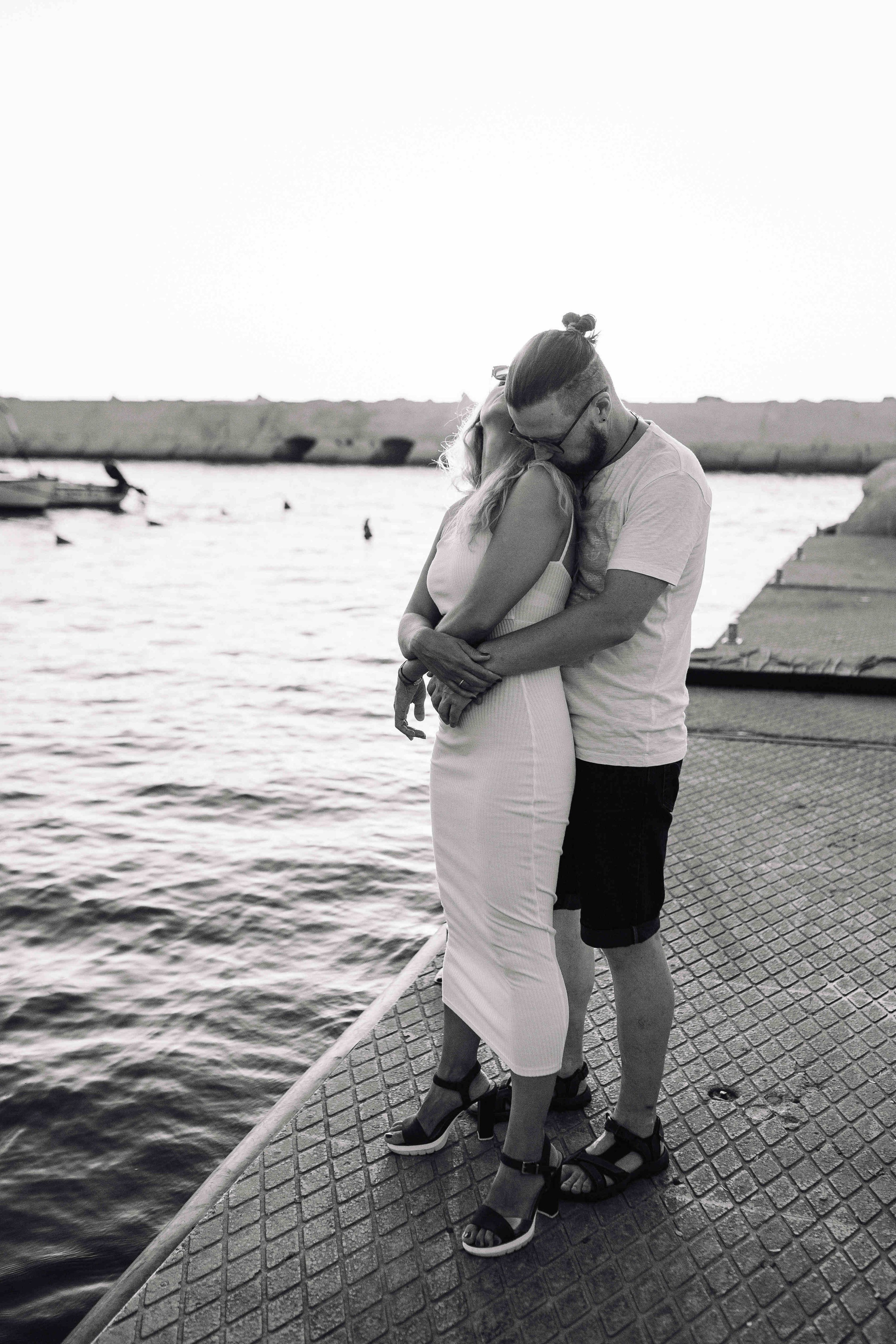 SUNSET IN JAFFO PORT. PHOTOGRAPHER IN ISRAEL