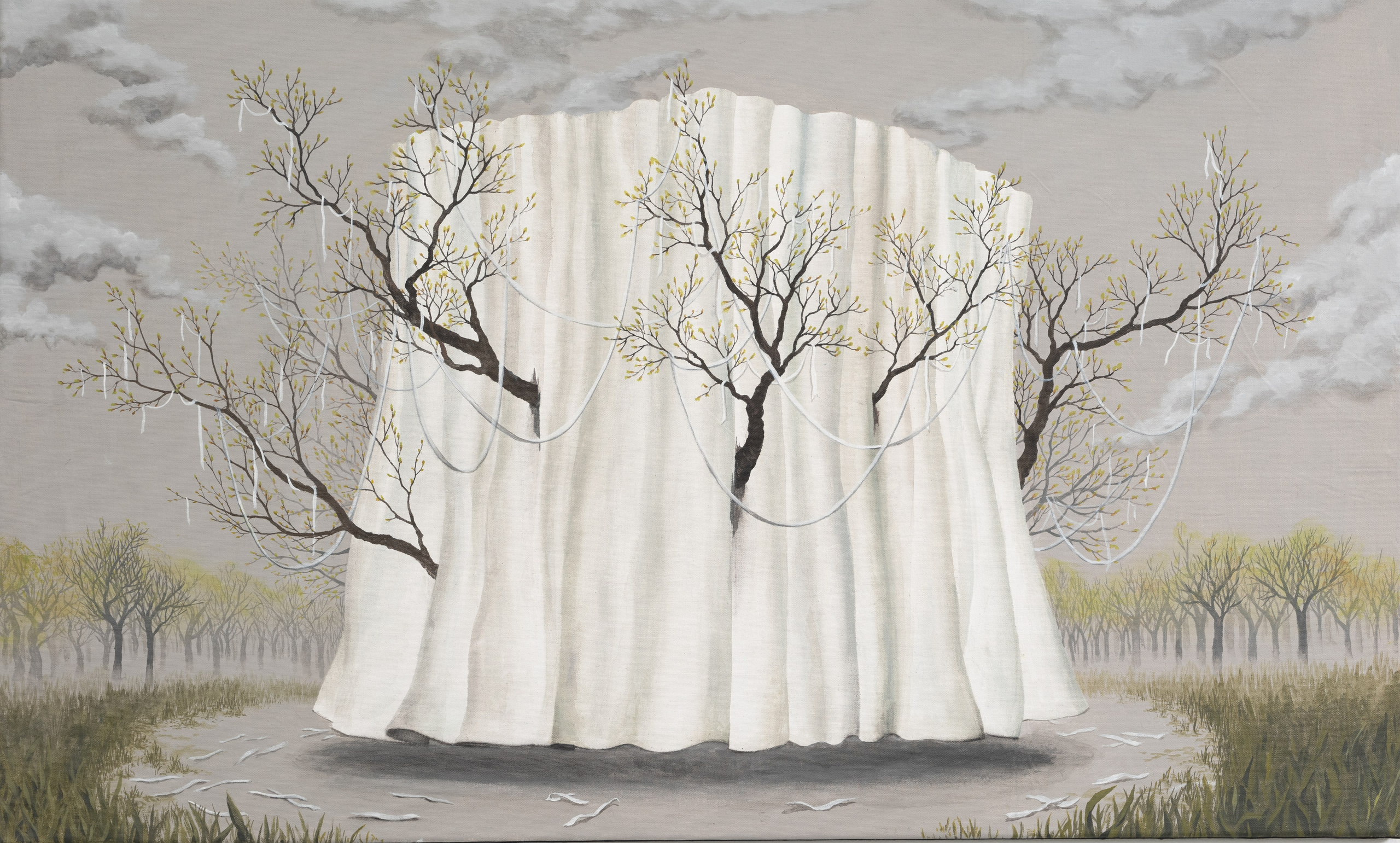 Scène.2023.90x110cm.Peinture à l’huile sur toile