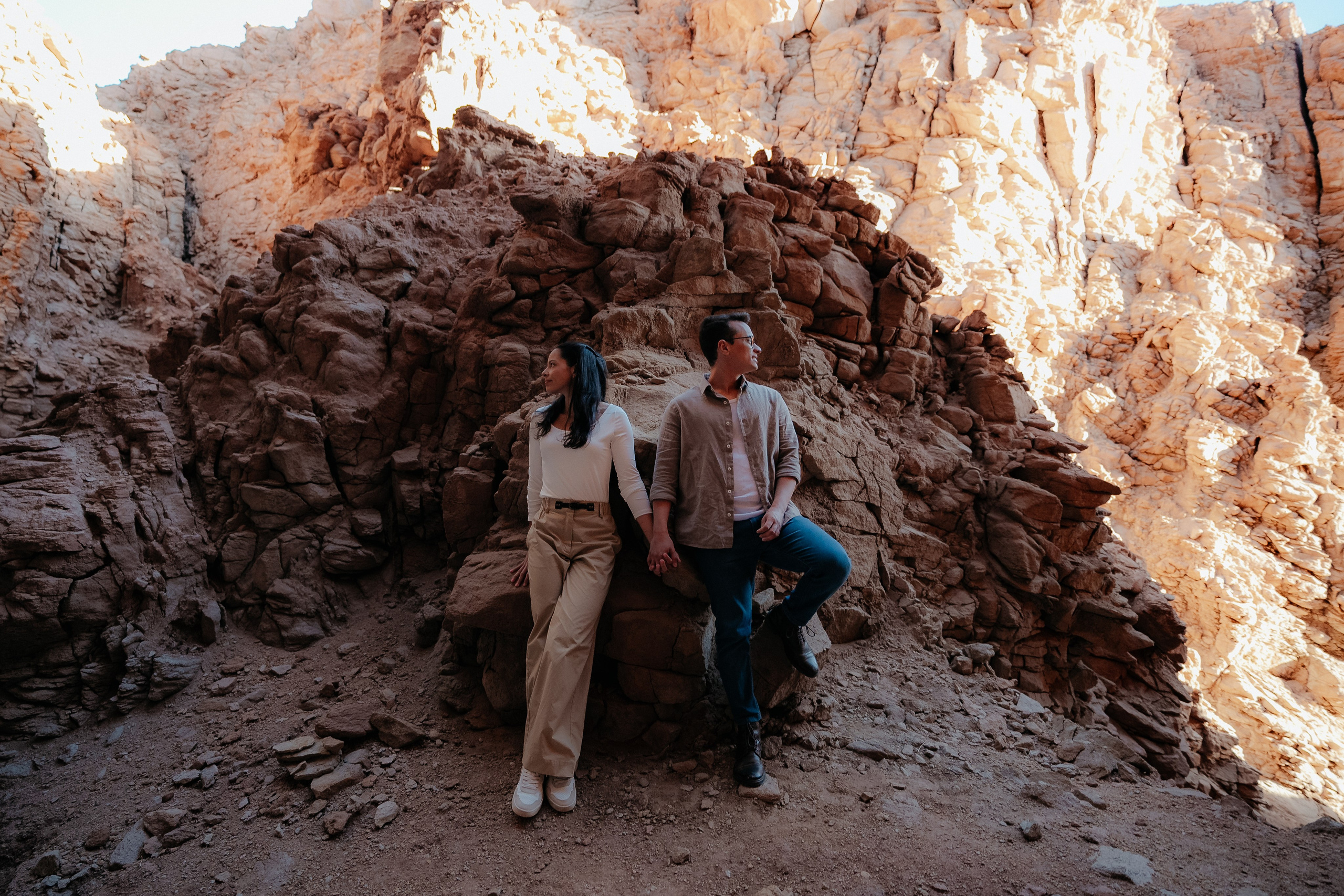 Sessão casual no Vale dos Cogumelos. Fotógrafo em San Pedro de Atacama
