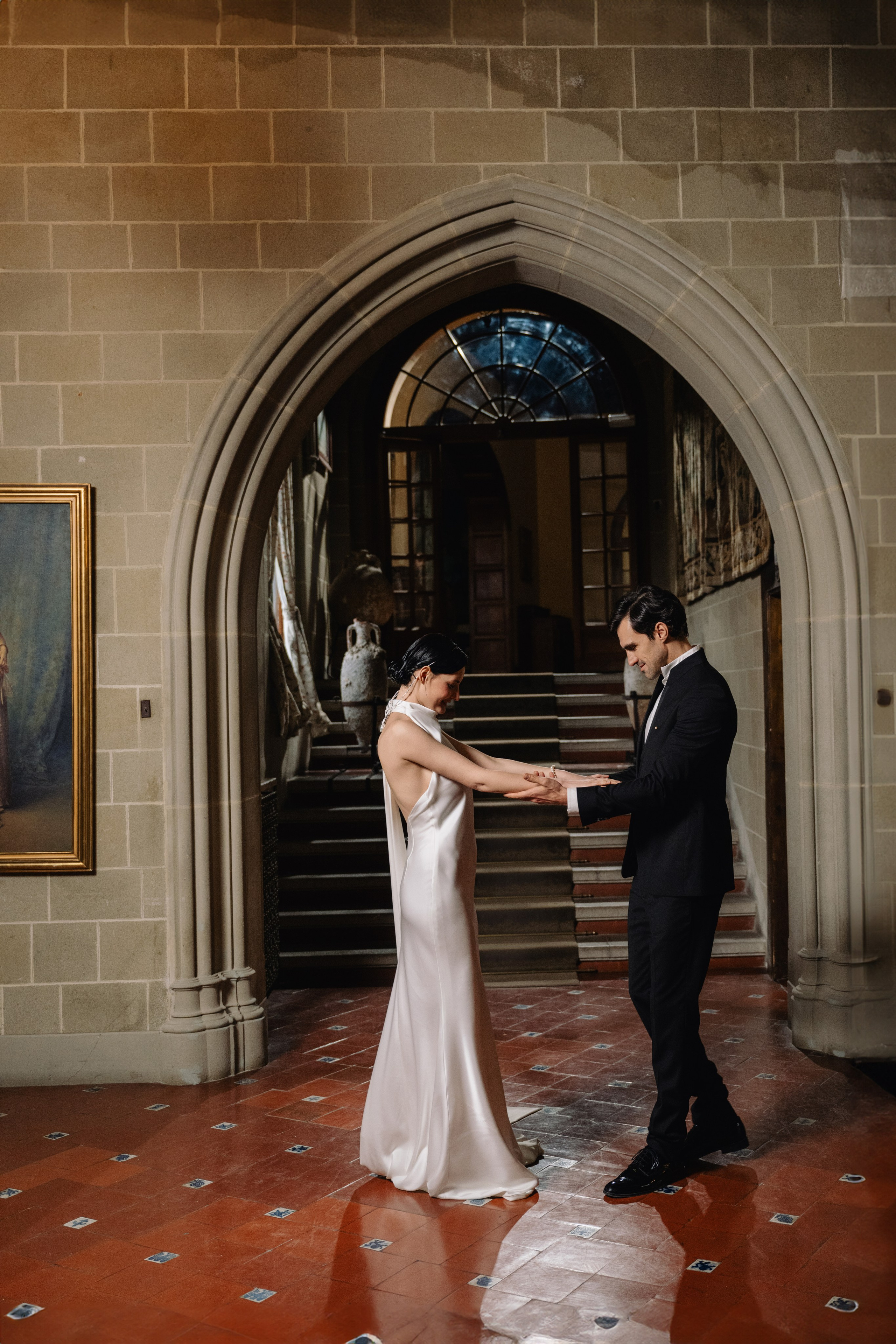 Elegant Barcelona wedding at La Baronia captured on film and digital Romantic destination wedding photography near Barcelona, Spain