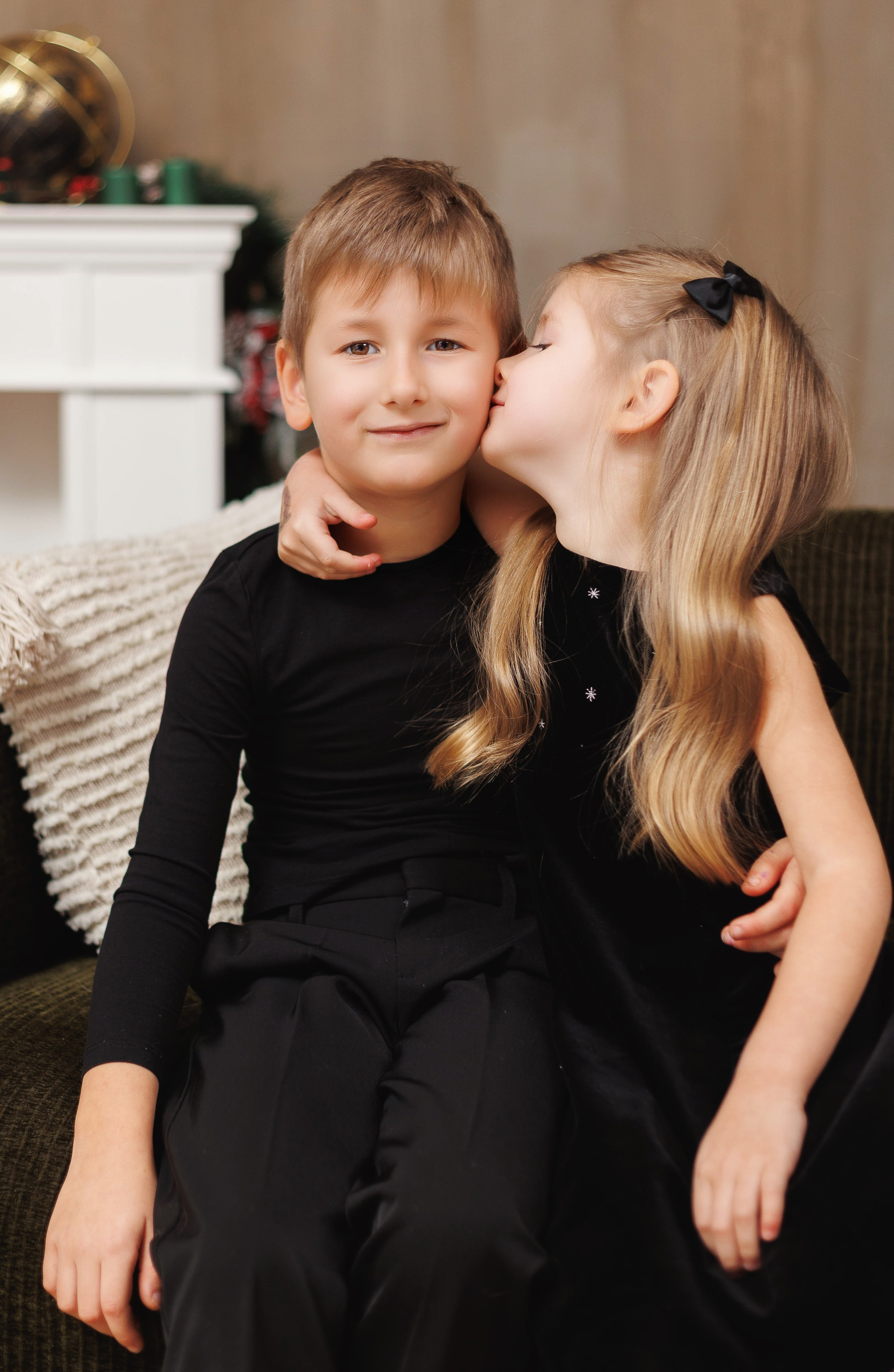 Новогодняя съёмка в студии. Семейный и детский фотограф в Вильнюсе Светлана Наумова