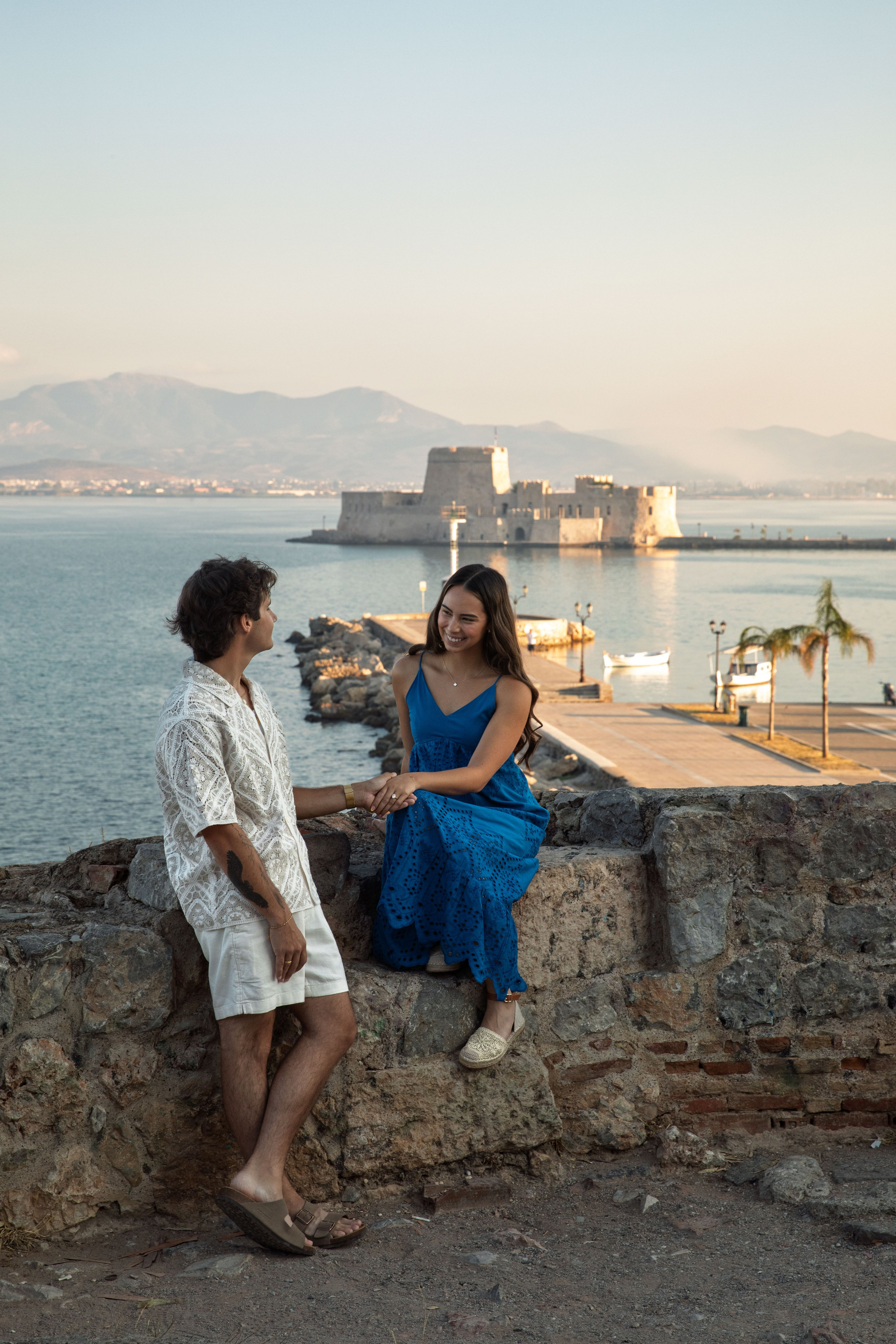 Evan & Sofia (USA). Photographer Anya Khasapi. Nafplio, Greece