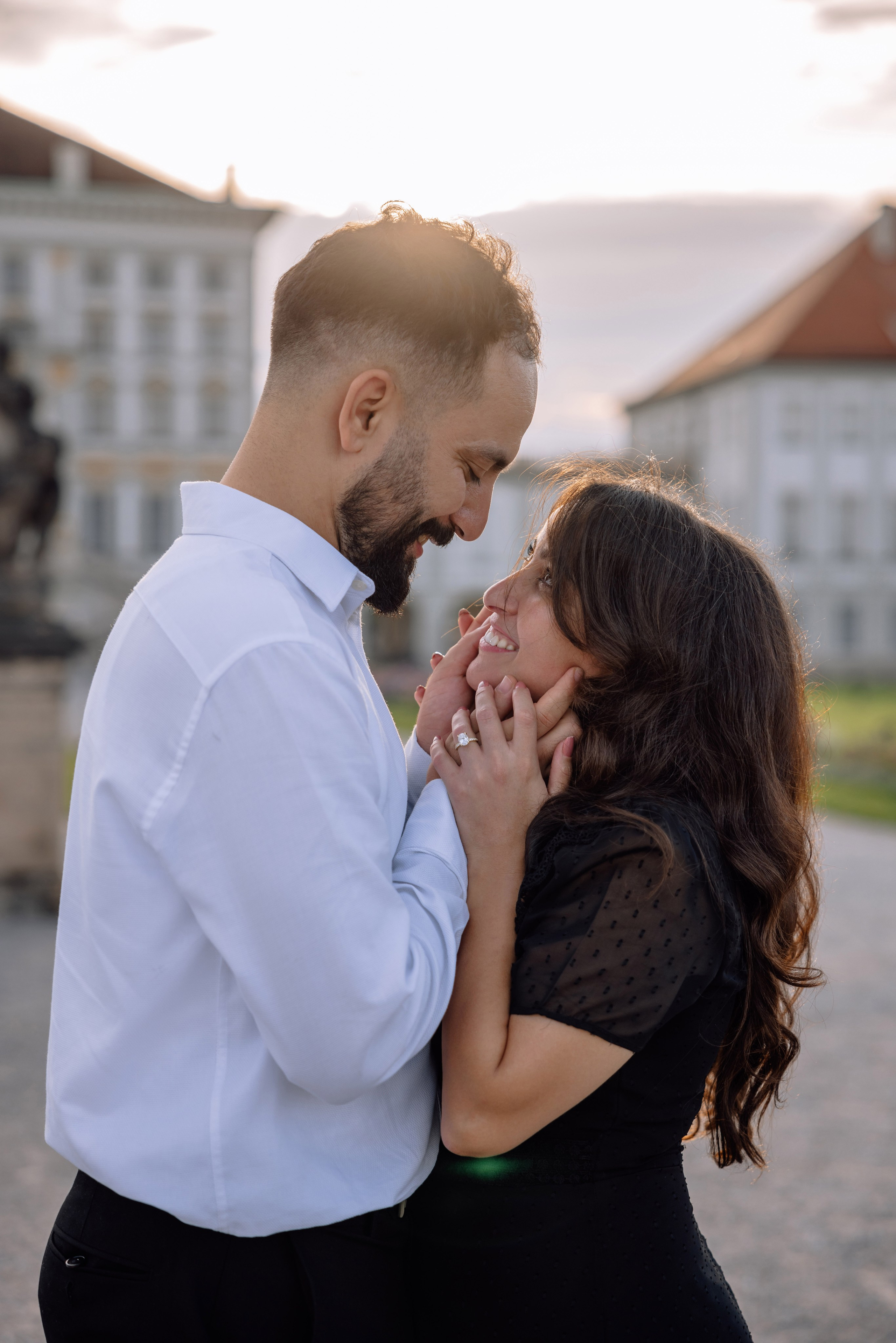 Antrag am Schloss Nymphenburg. Hochzeitsfotograf München Taufe Familienfotograf Tanja Mauke