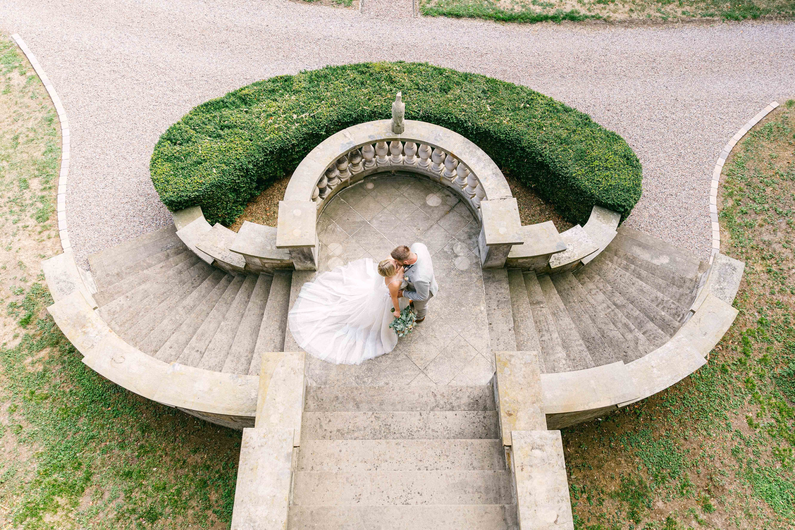 Brautpaar bei ihrer Hochzeit im Rittergut Voldagsen