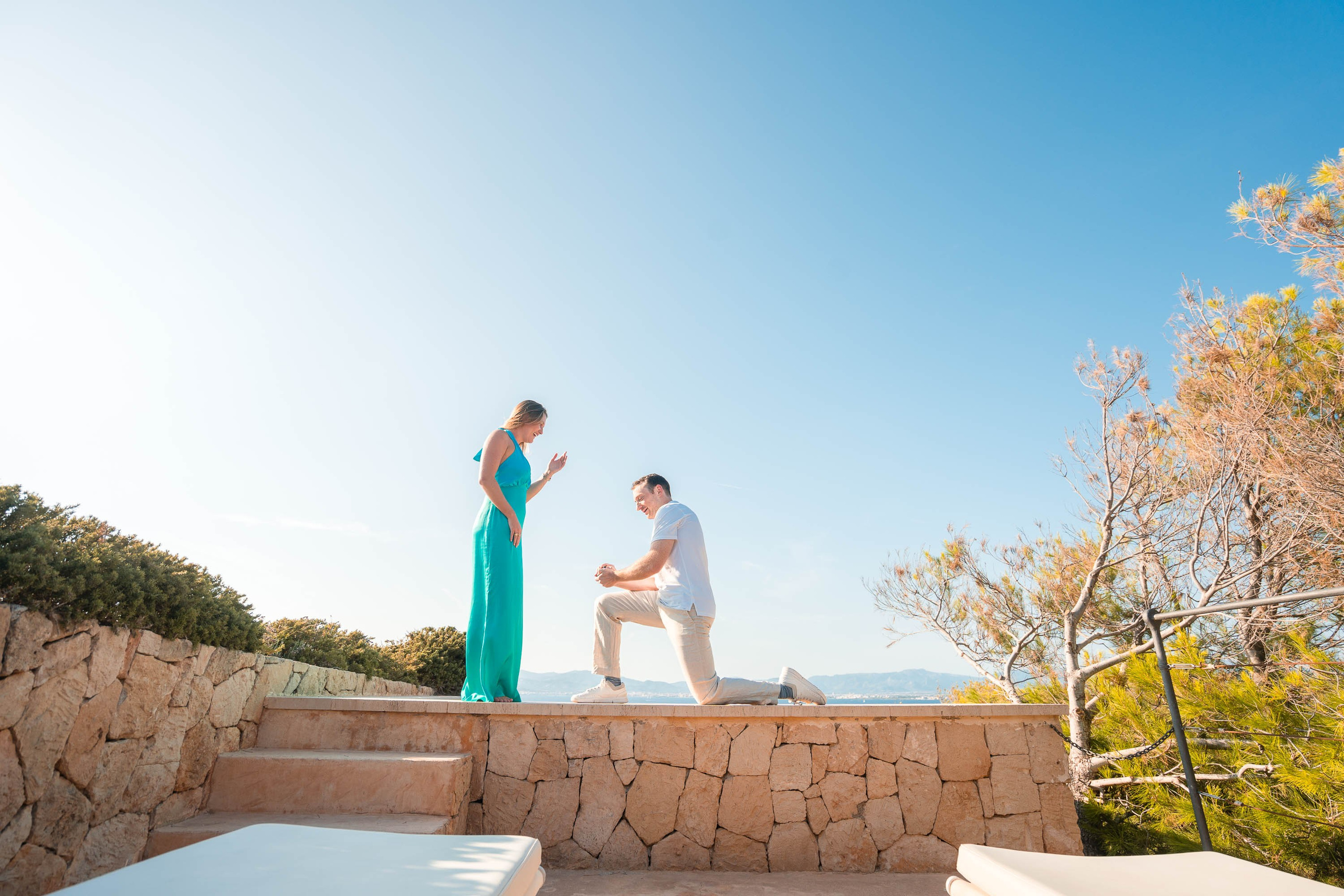 A Wedding Proposal in Mallorca in Cap Rocat. Mallorca Wedding, Corporate & Social Photographer