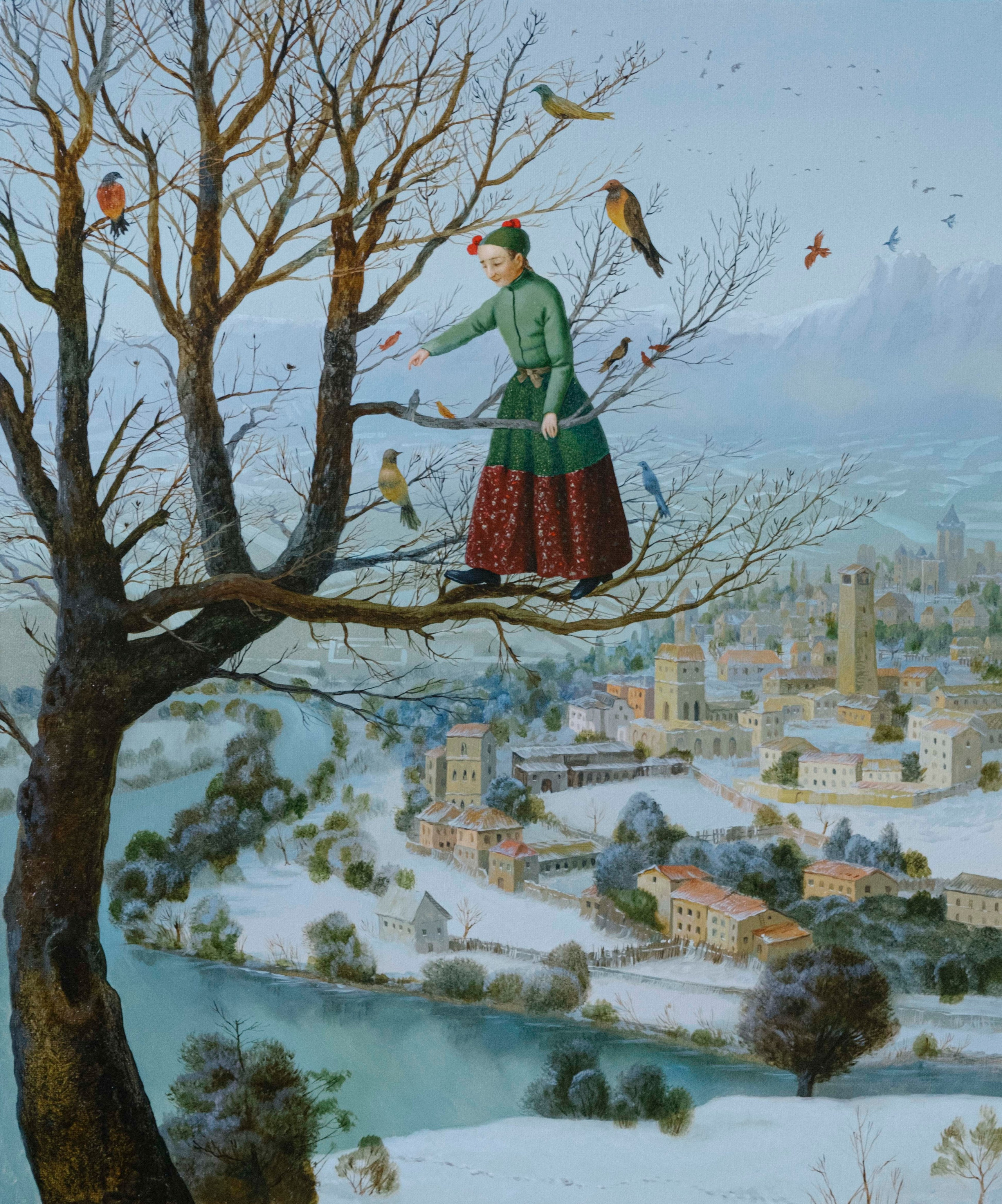 The Girl who feeds the Birds. ELEN BEZHEN