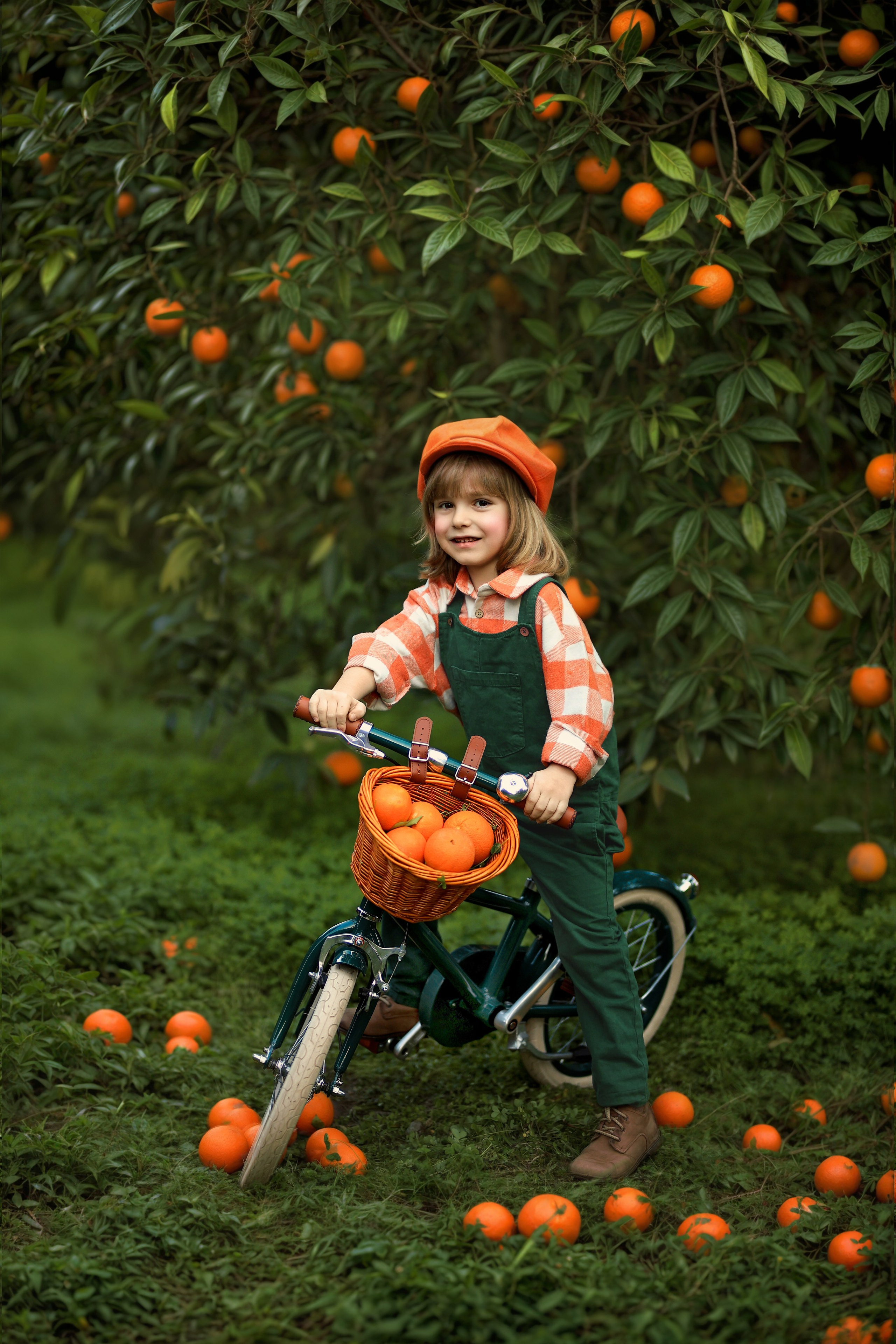 Photoshooting in orange garden. Photographer in Turkey, Antalya, Kemer, Belek, Side, Kas, Fethiye