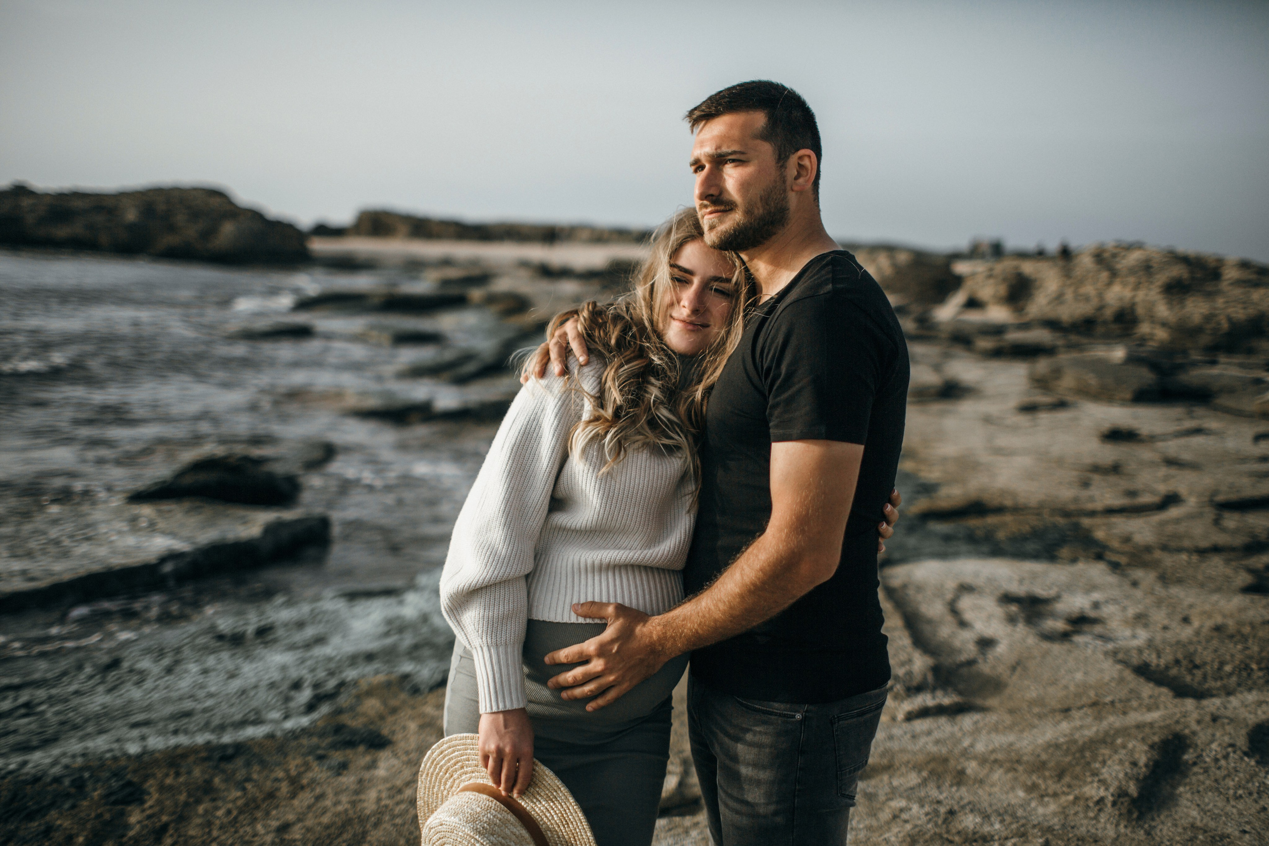 Sasha & Inna at HaBonim beach. Family photographer in Israel