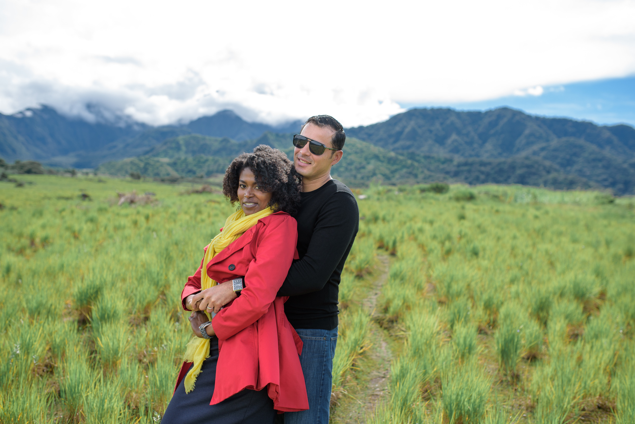 Love story en las faldas de volcán Barú. Fotógrafo familiar, retratos. Panamá, Chiriqui. Ruslán Rusakóv