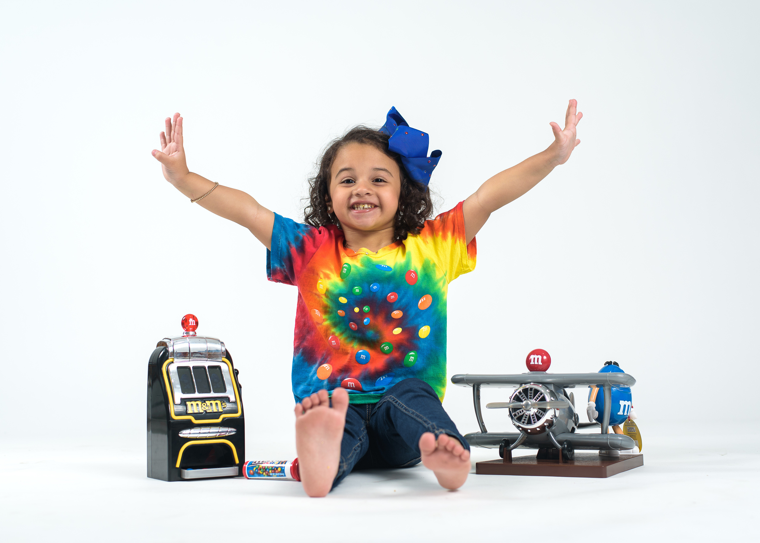 Tres niñas estudio. Fotógrafo familiar, retratos. Panamá, Chiriqui. Ruslán Rusakóv