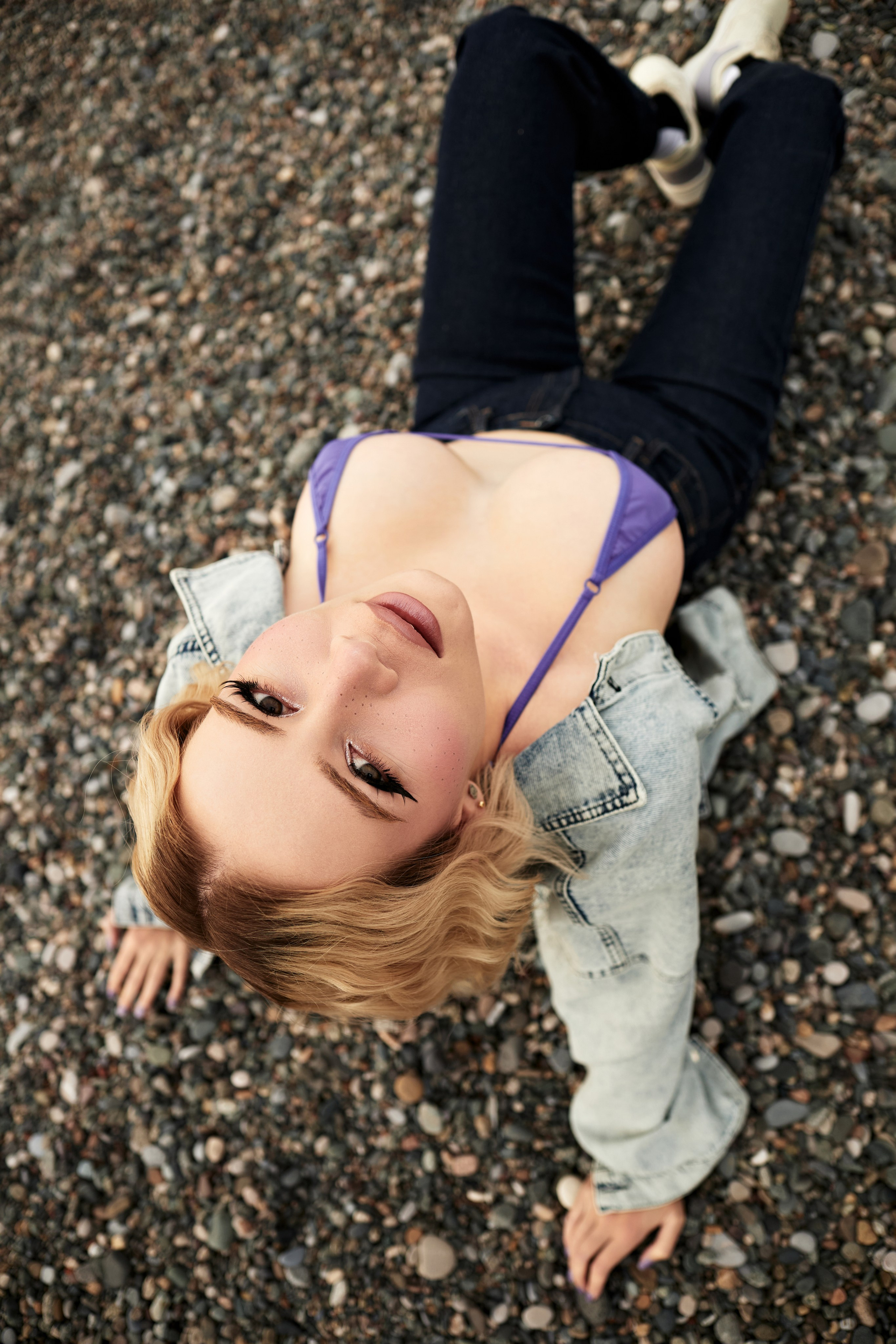 A beach photoshoot with Nona against the backdrop of an airplane in Batumi. Photographer & videographer in Tbilisi, Georgia