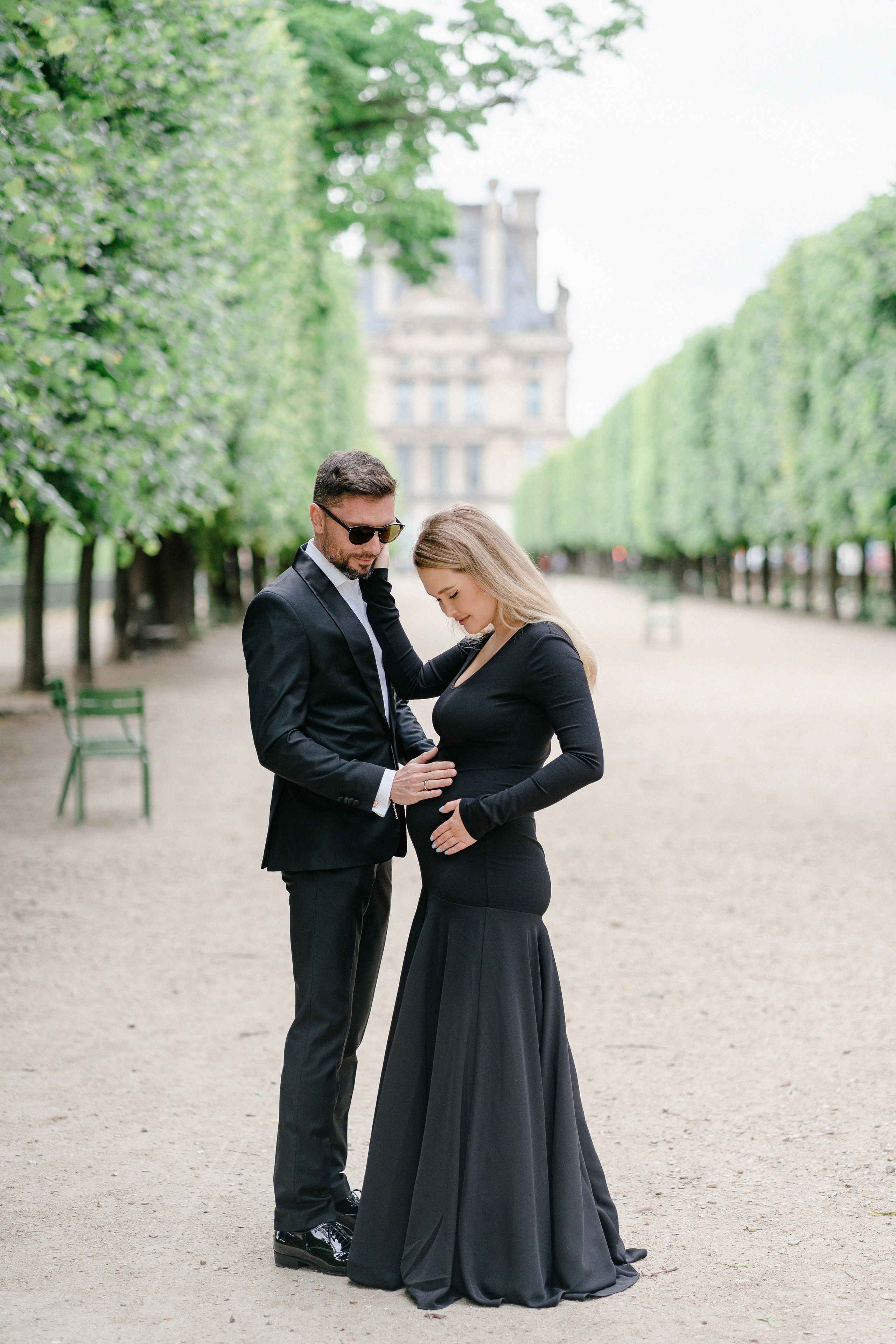 съемка для беременной пары в Париже