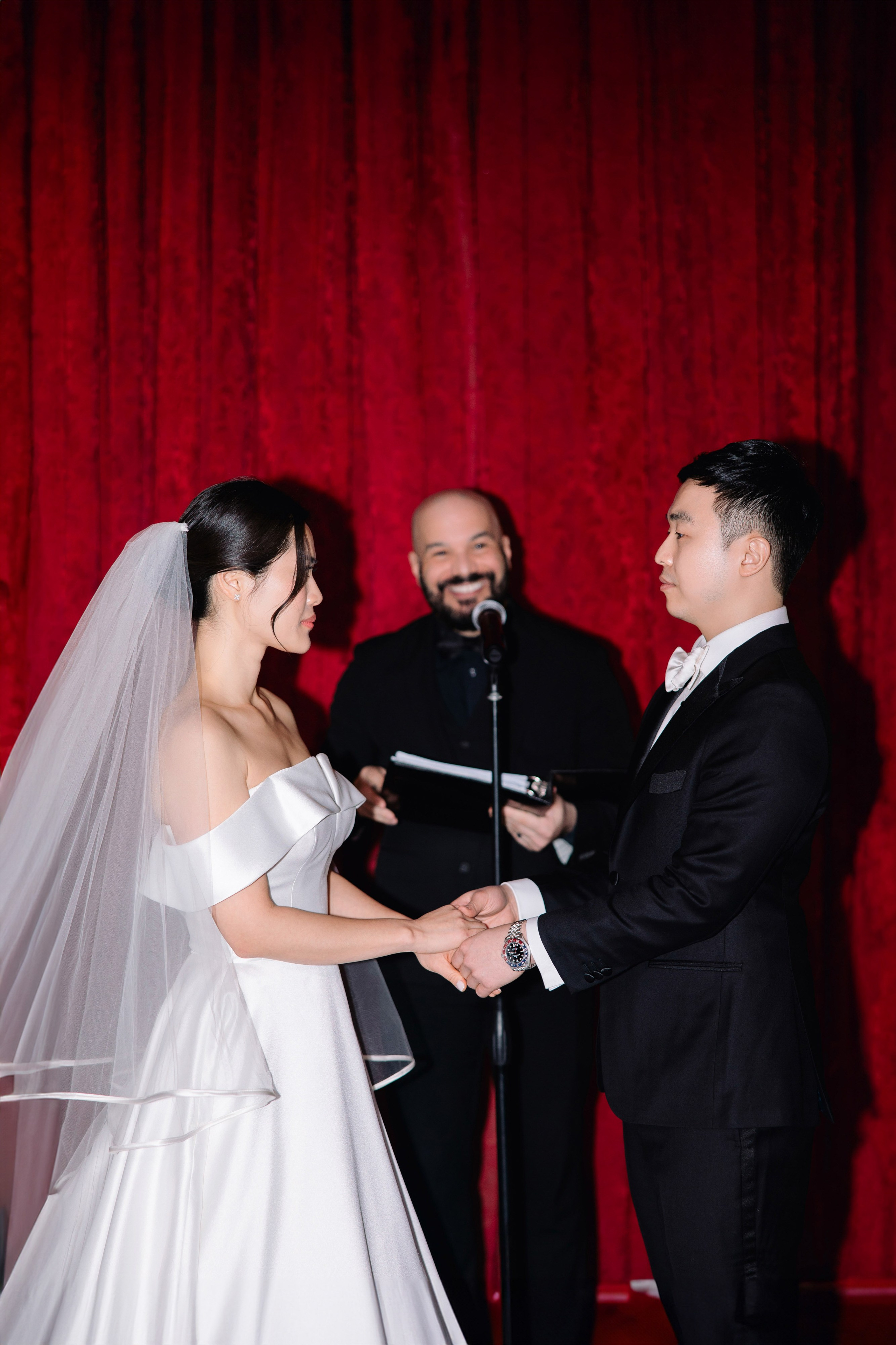 a man and woman are holding hands