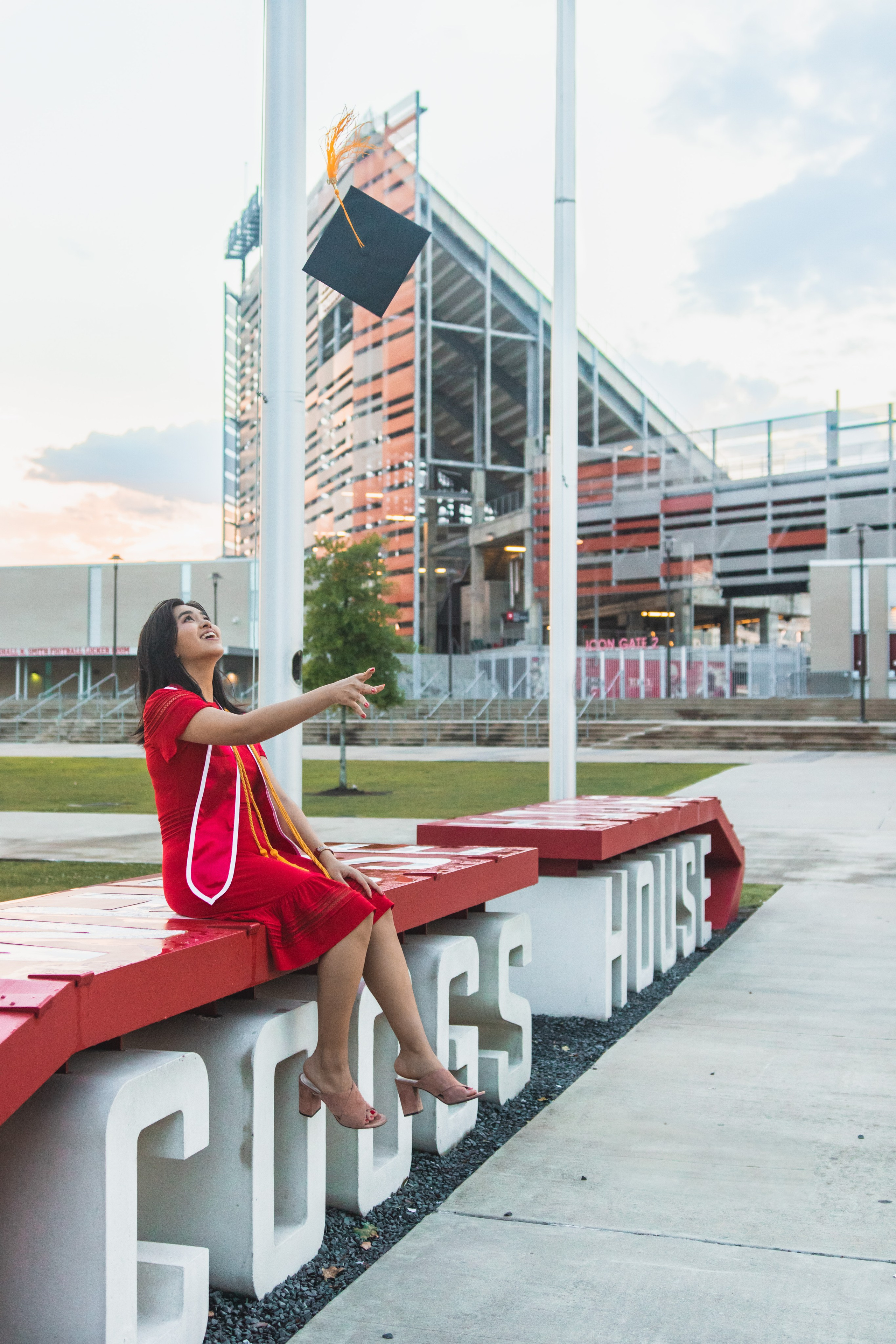 Emerald’s senior photoshoot at the University of Houston