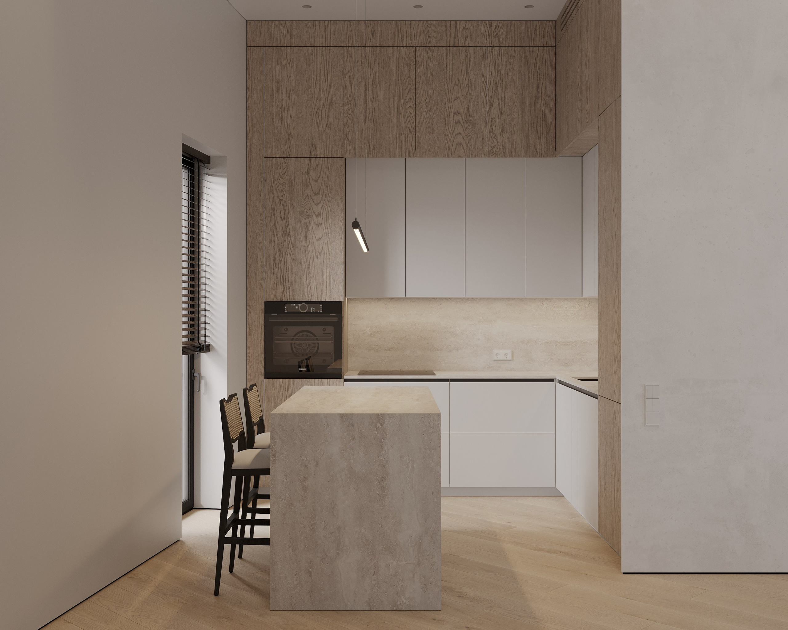 Wooden minimalizm. Simple Archs — high quality visualizations for your interior projects