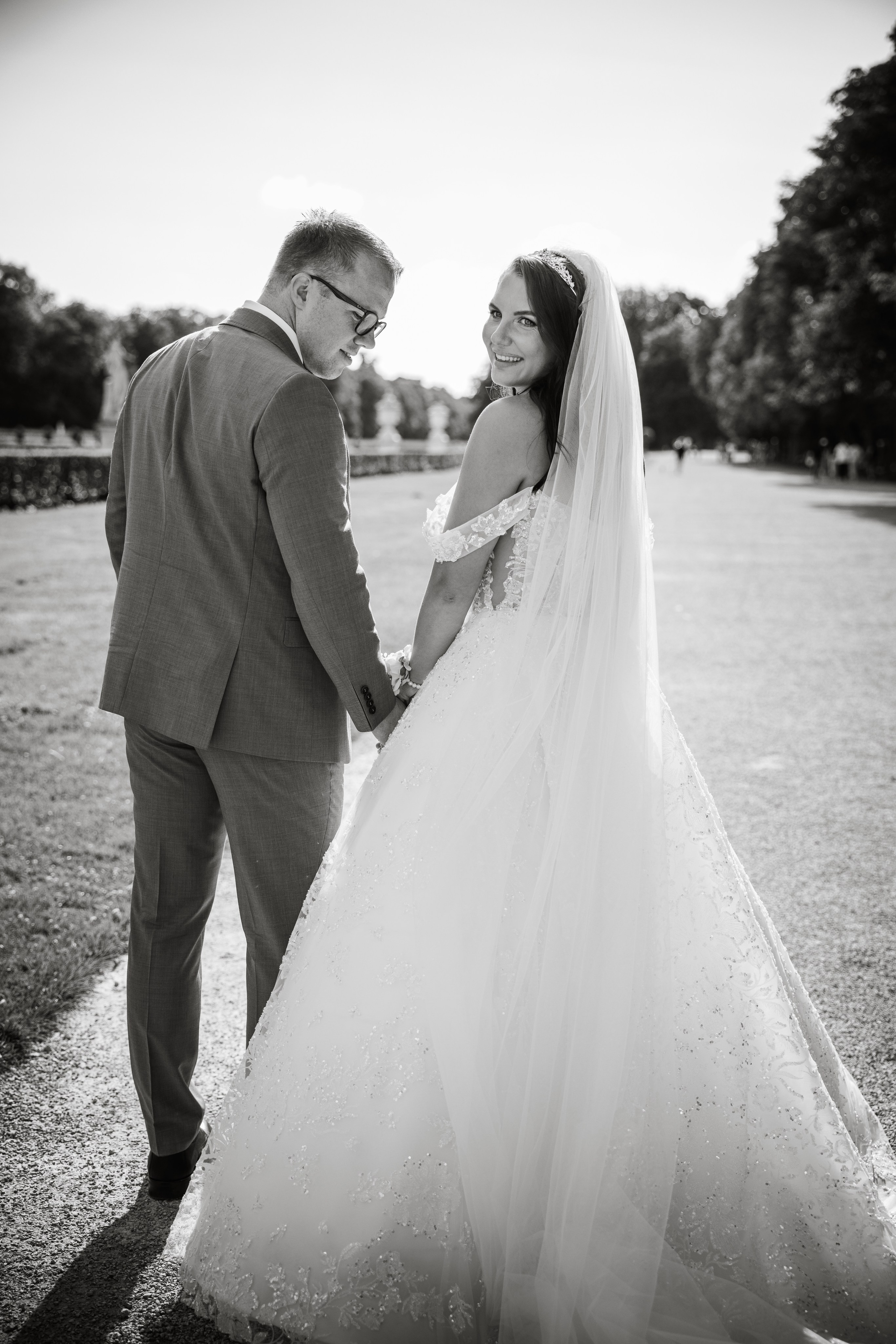 Hochzeit im Schlosscafé im Palmenhaus & Schloss Nymphenburg. Hochzeitsfotograf München Taufe Familienfotograf Tanja Mauke