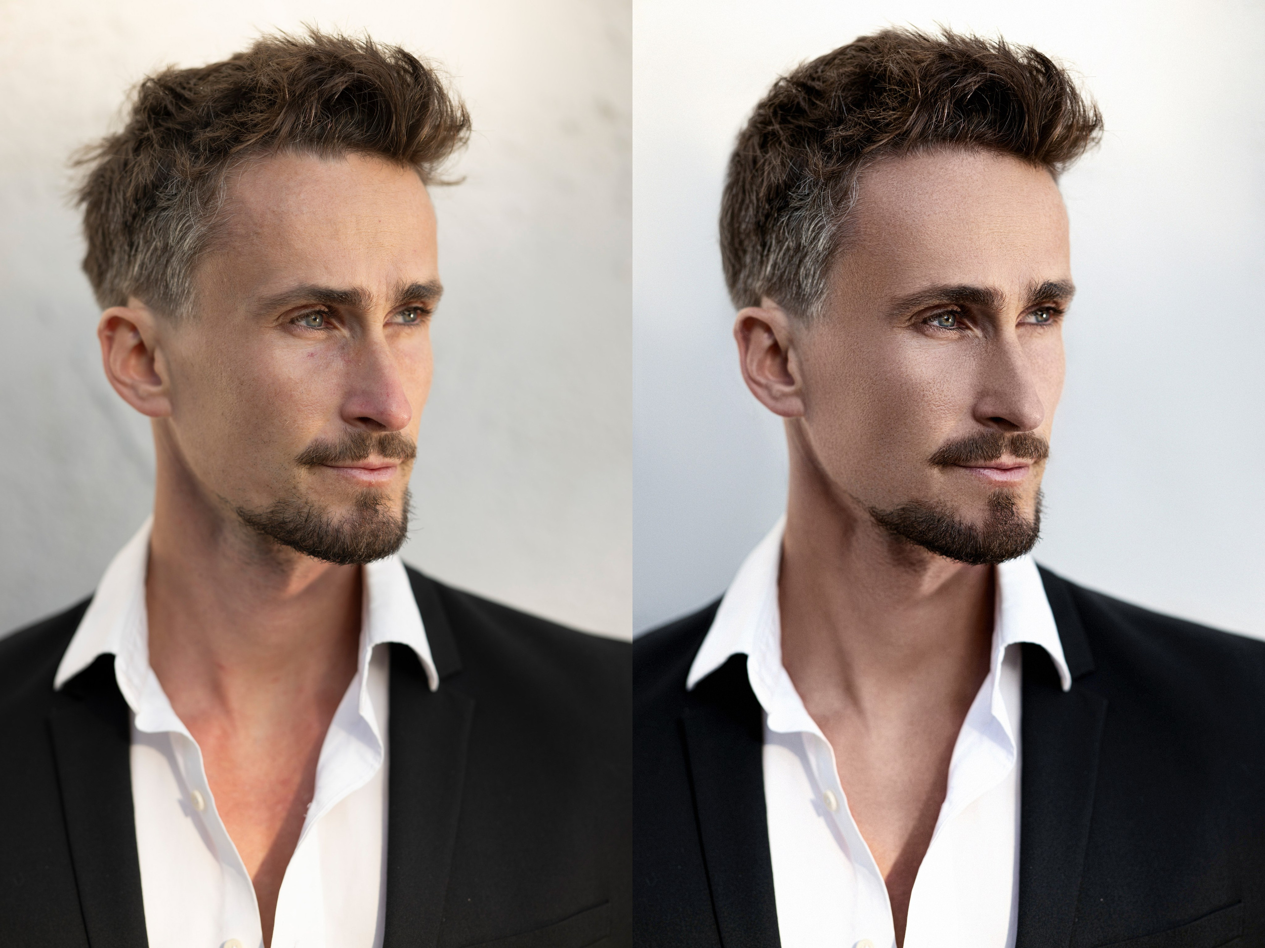 Male Headshot Retouching in Photoshop. Professional services from Retoucher Olha Kompaniiets