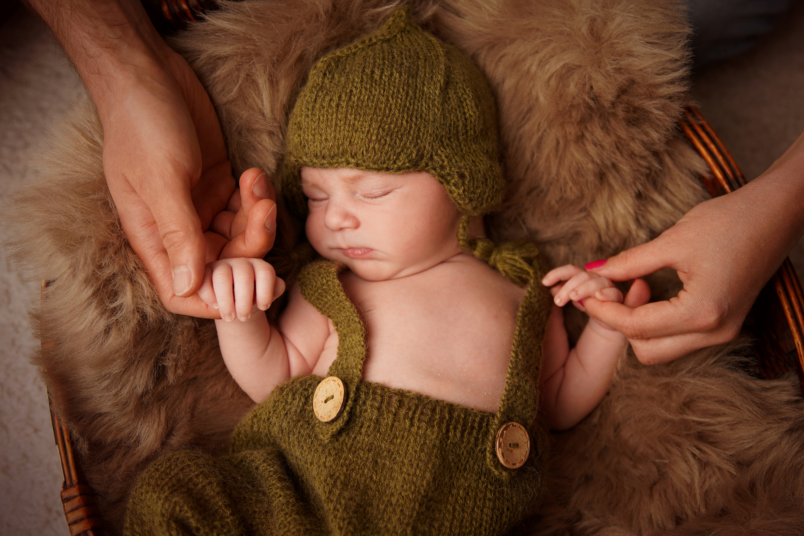 wunderschönes Lichtschema in der NewbornFotografie