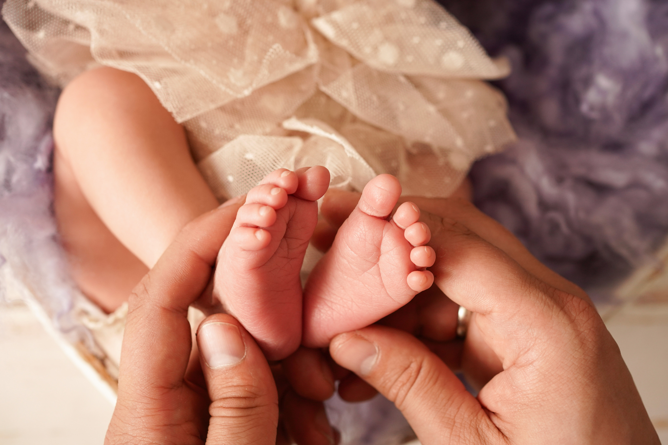 Winzige Füße in unserer Studio-Session