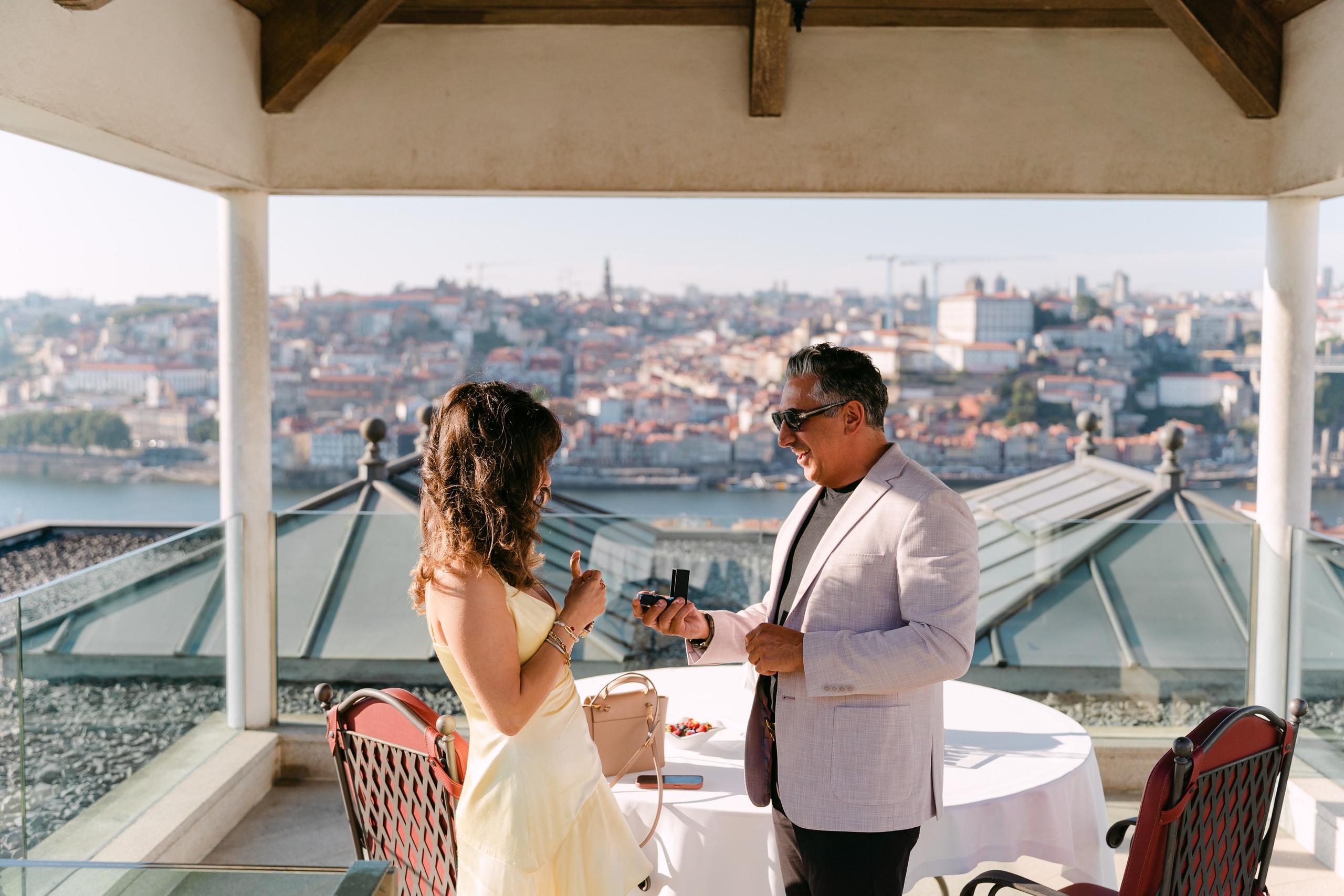 Wedding Proposal at Yeatman Hotel. Wedding and couple photographer in Porto