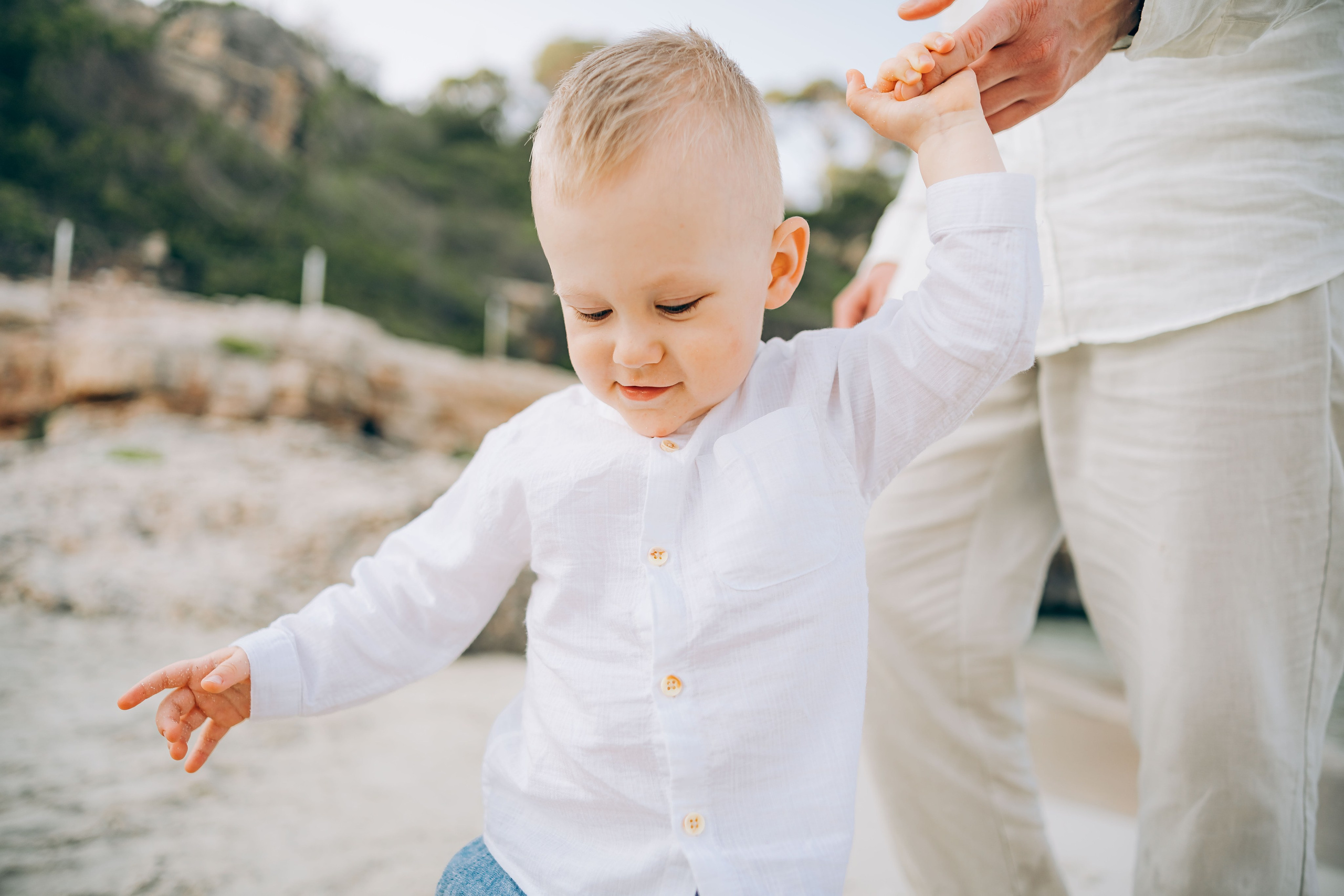 On the shore. Фотограф у Пальма де Майорка