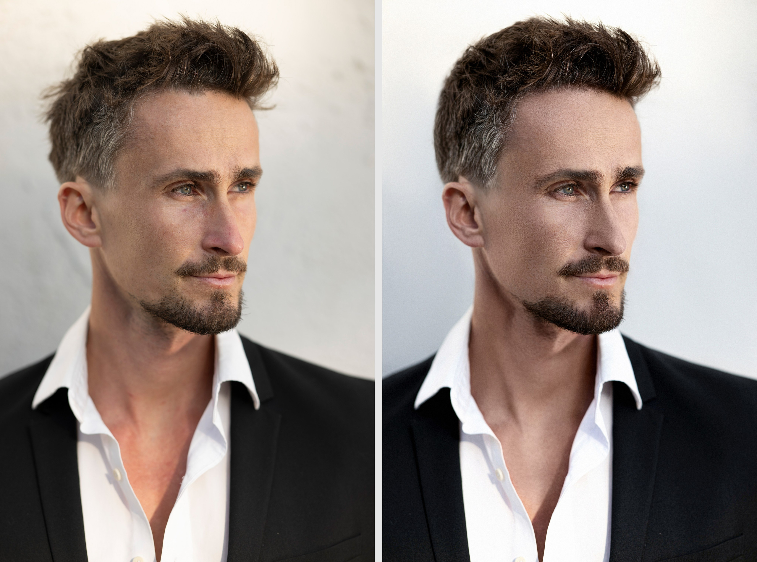 Male Headshot Retouching in Photoshop. Professional services from Retoucher Olha Kompaniiets