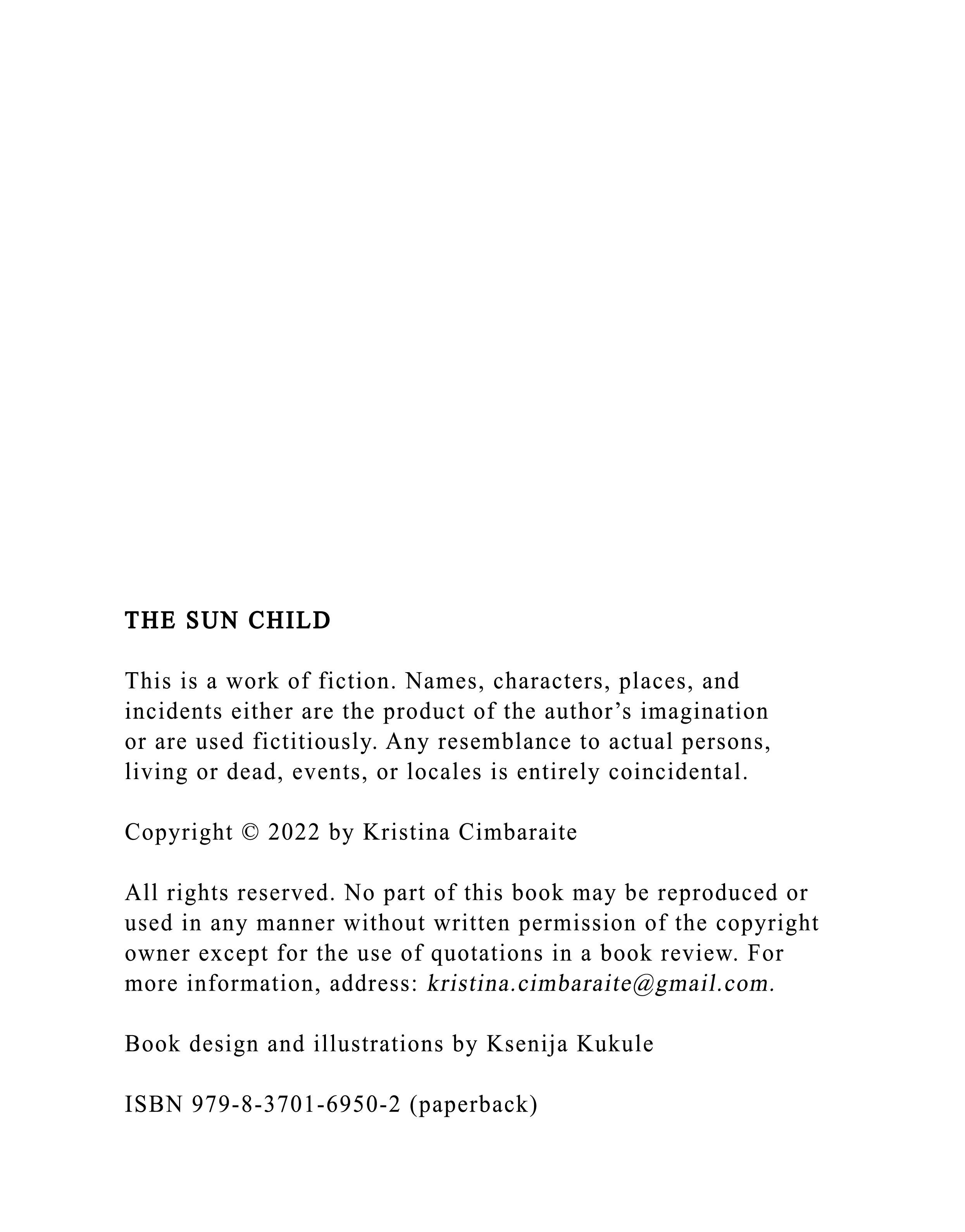 The Sun Child: A Visual Tale. Kristina Chimbaraite — Conceptual Portrait Photographer in Europe