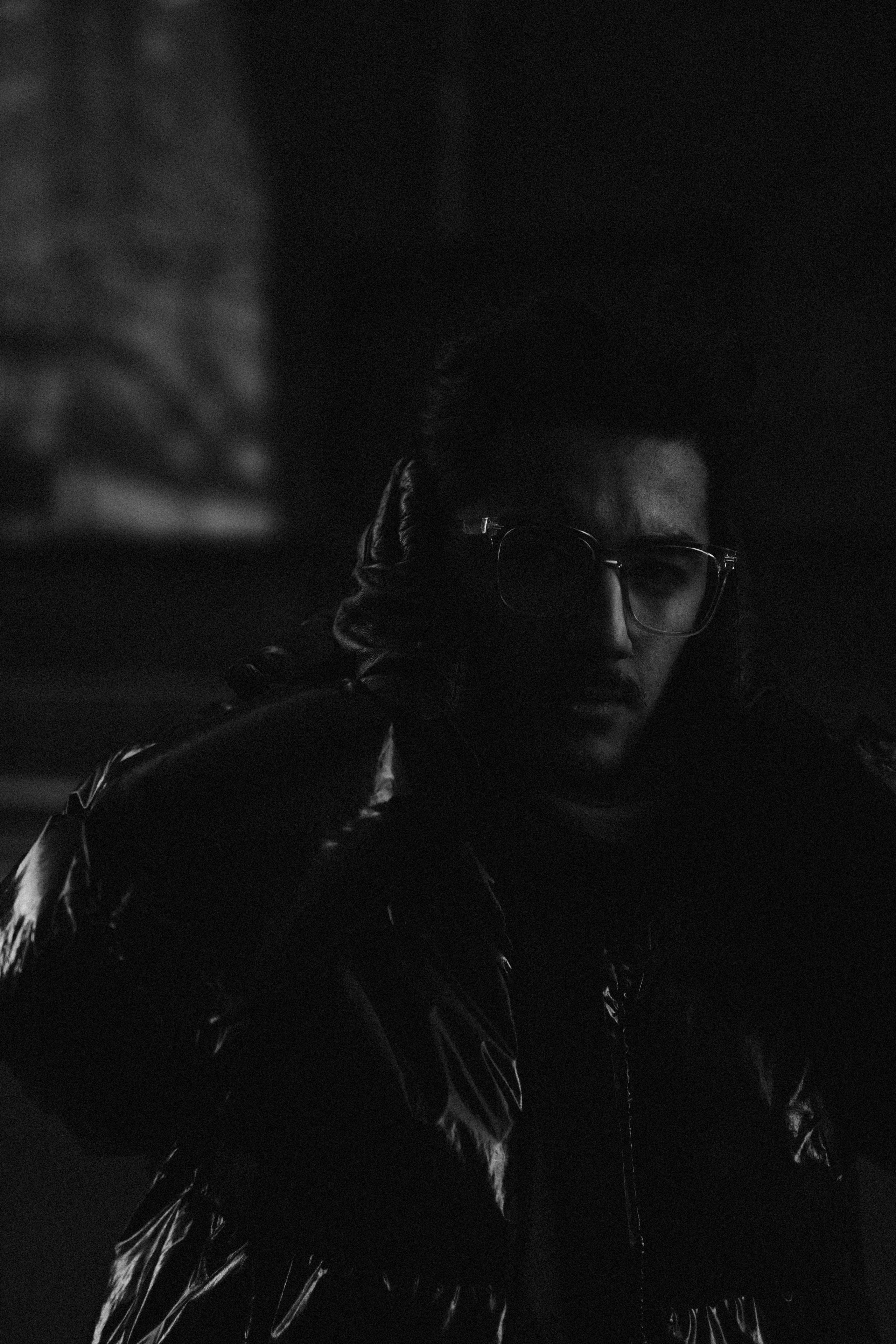 Male portrait on the background of Moscow city. Photographer in Uzbekistan and Samarkand Djasur Marupov