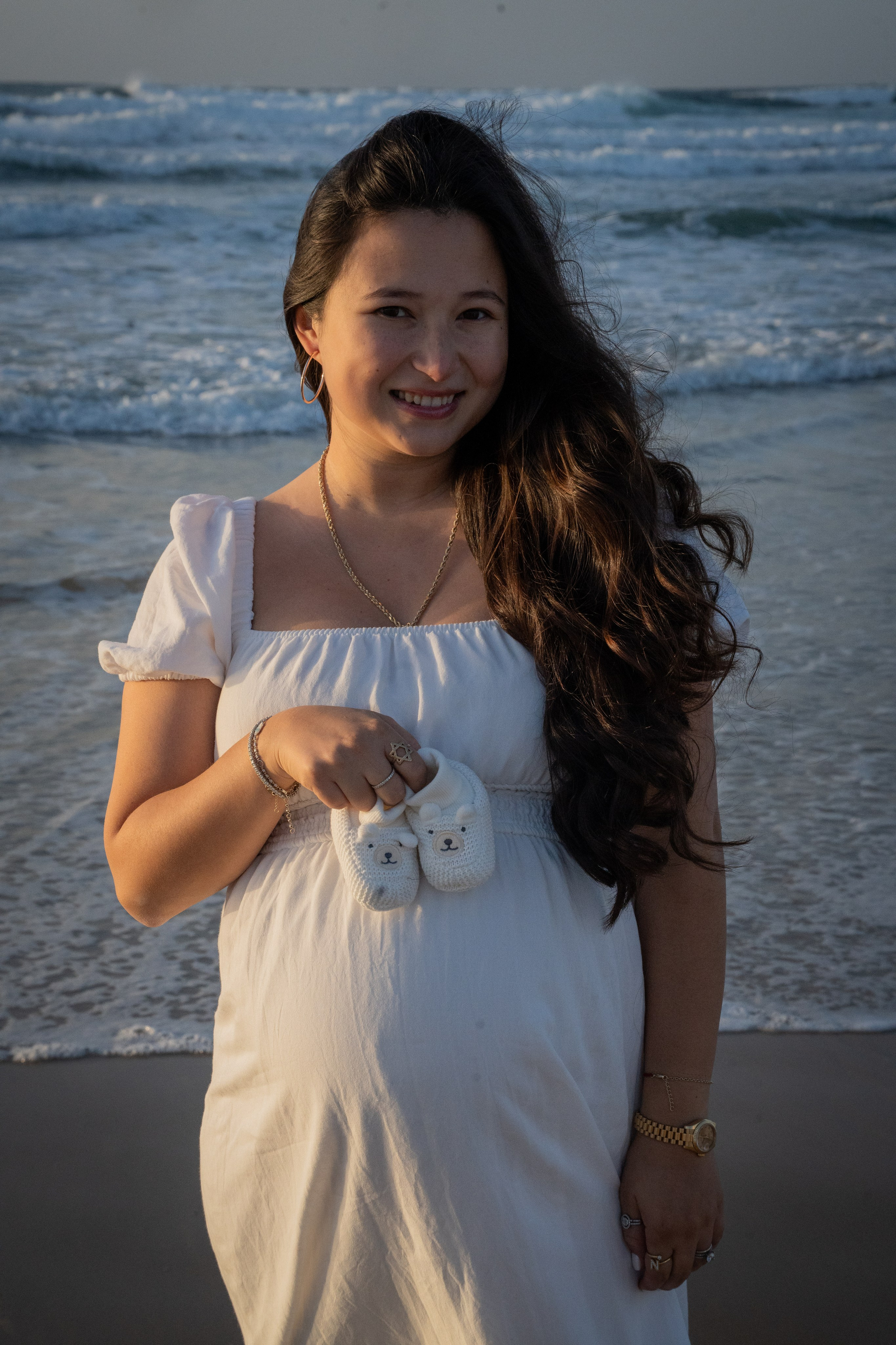 Naomi & Surli, Jaffa Beach, December 2025. Divign By Tehilah — Meaningful Graphic Design & Photography