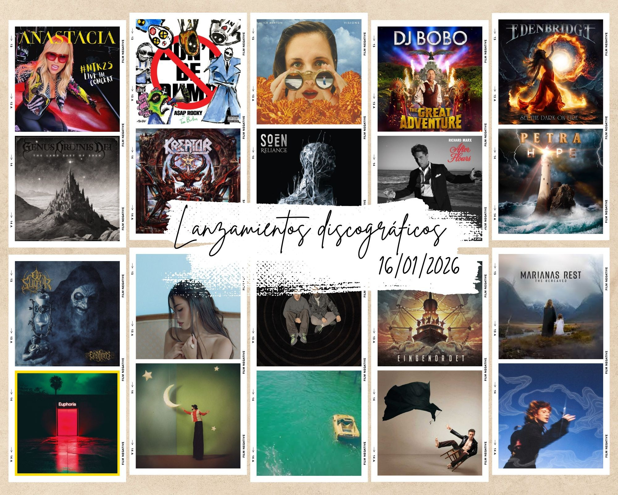Próximos lanzamientos discográficos más interesantes: 16 de enero de 2026 | FOTKAI