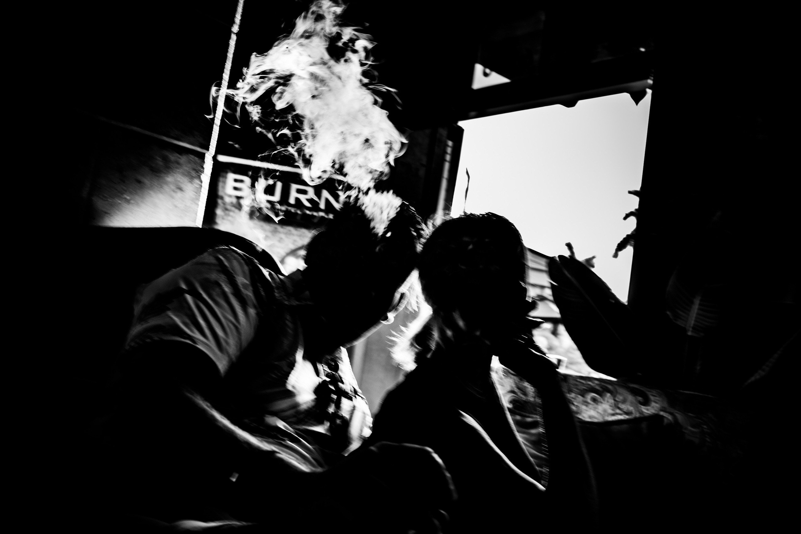 Burn Black and White Series. Out and About 239