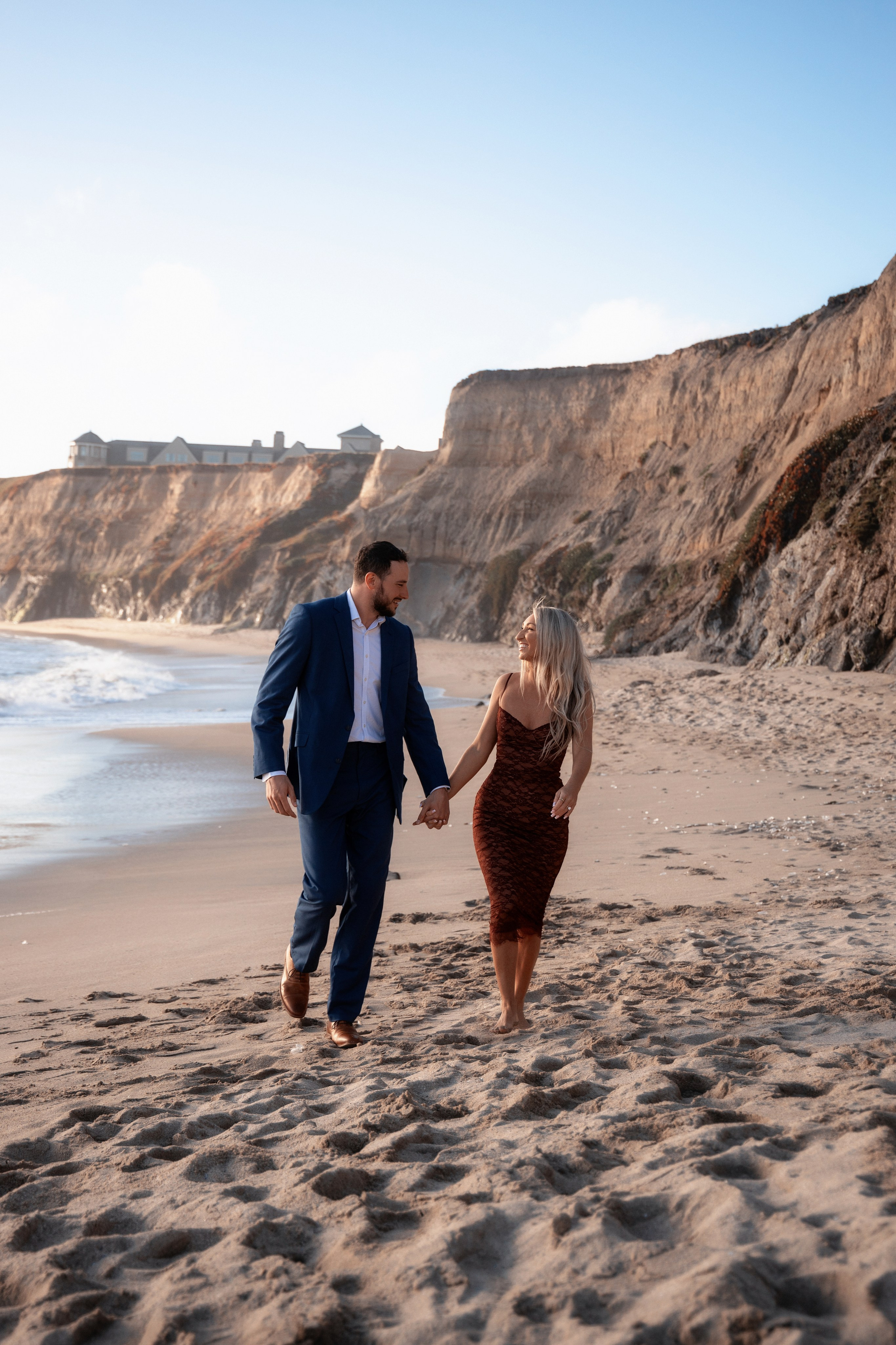 Romantic marriage proposal by the bay in the Bay Area