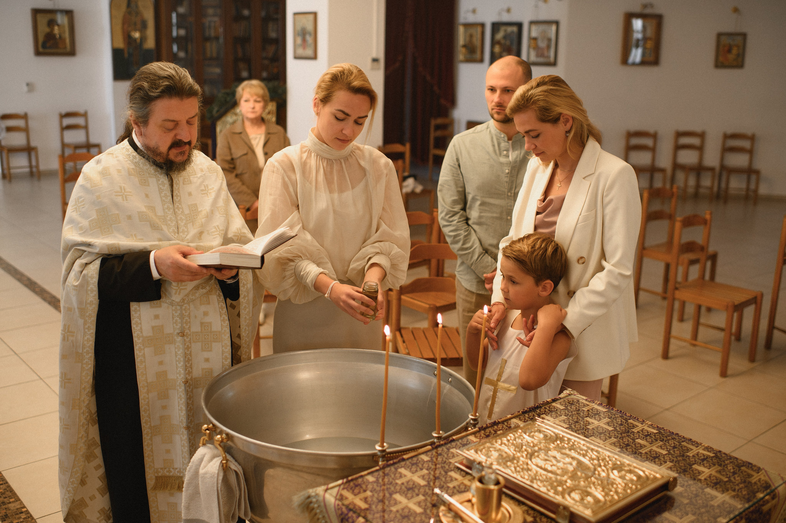 Baptism Mihail. Family, children, portrait, and event photography in Thessaloniki