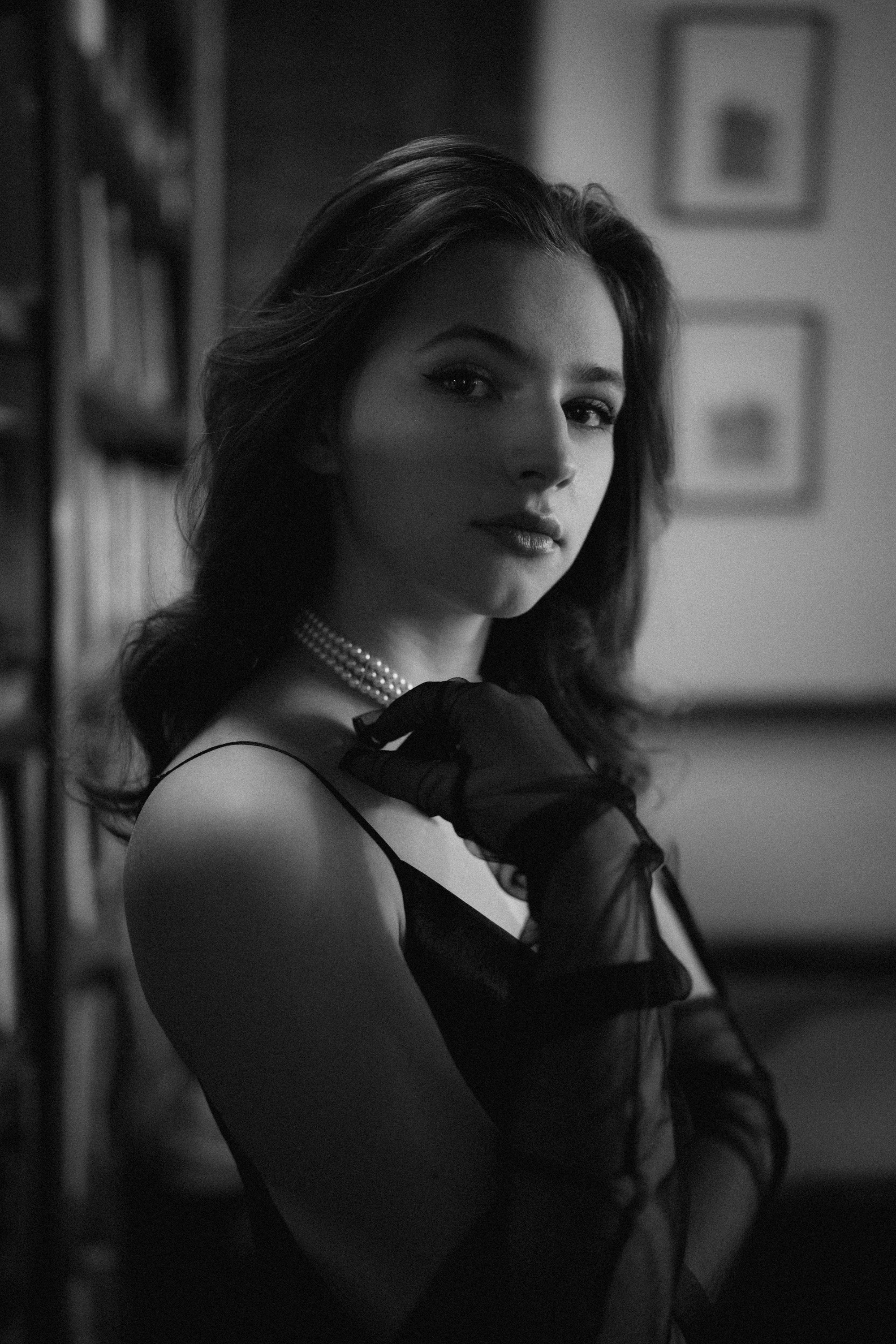 Photo shoot in noir style. Portrait and wedding photographer in New York