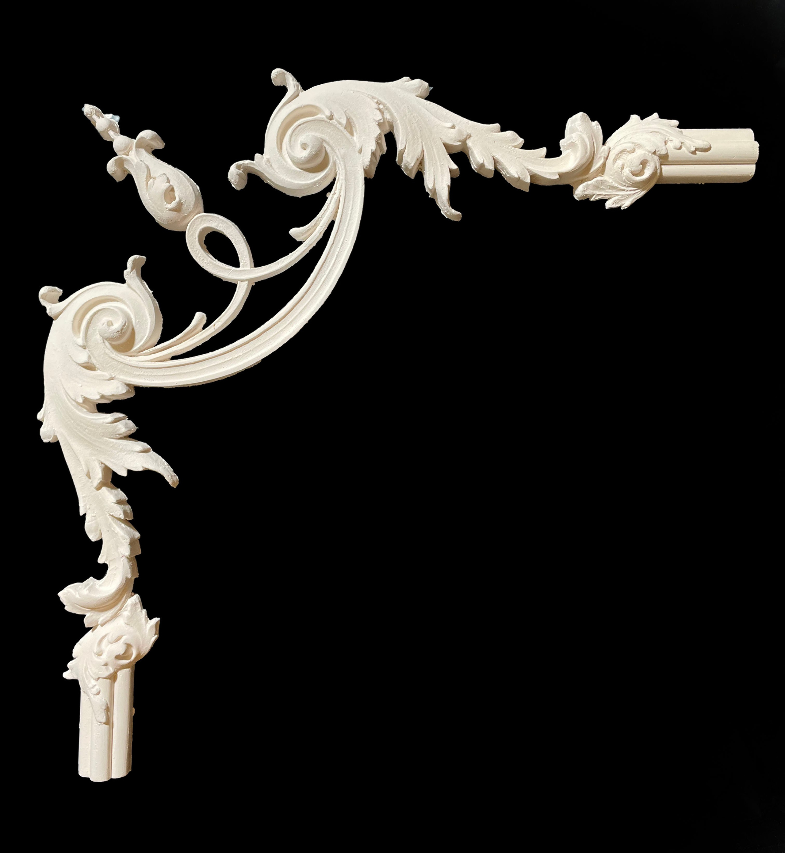 Corners. Plaster molding