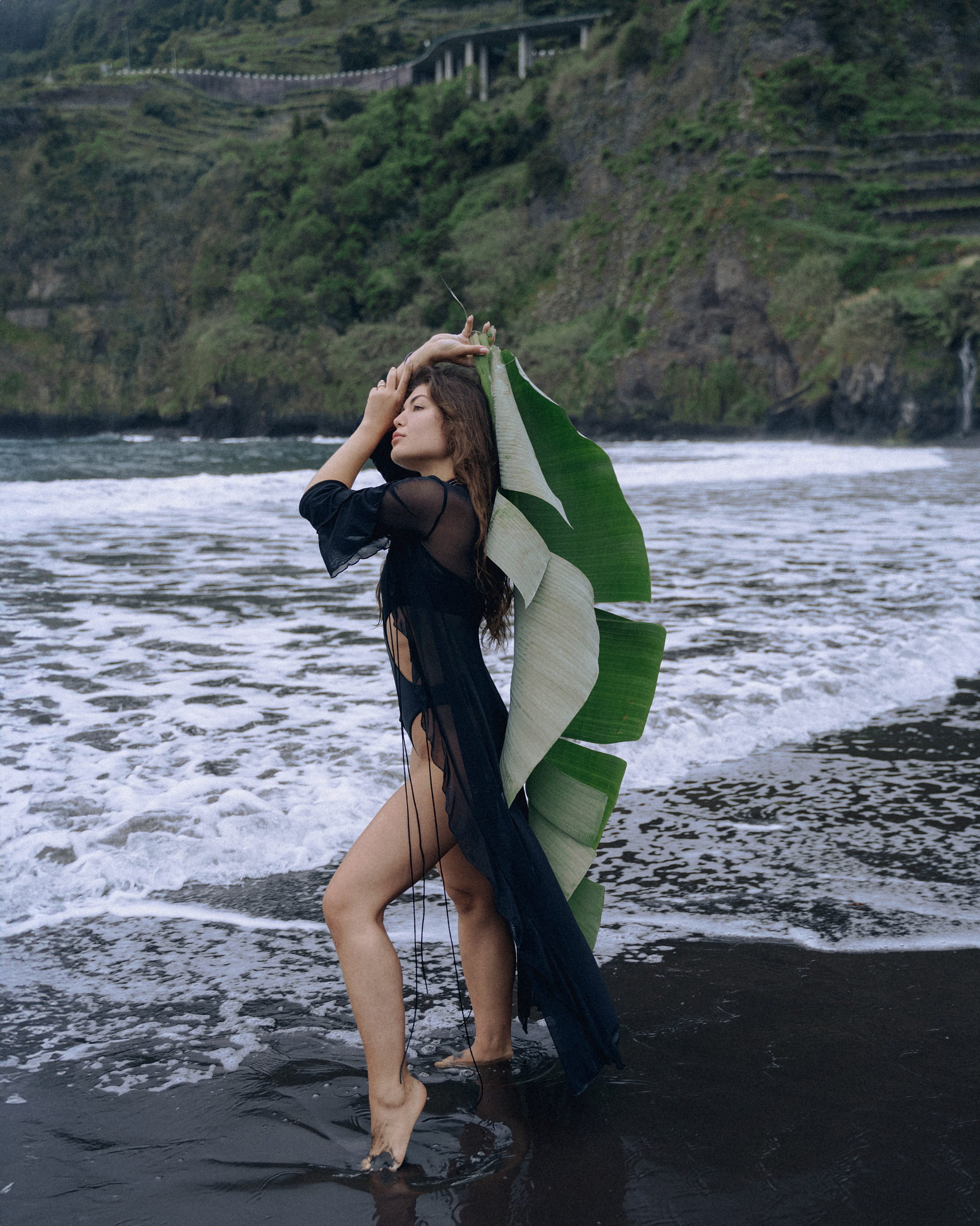 Daria — Seixal Beach Photoshoot in Misty Weather | Photographer Madeira. Your photographer in Madeira