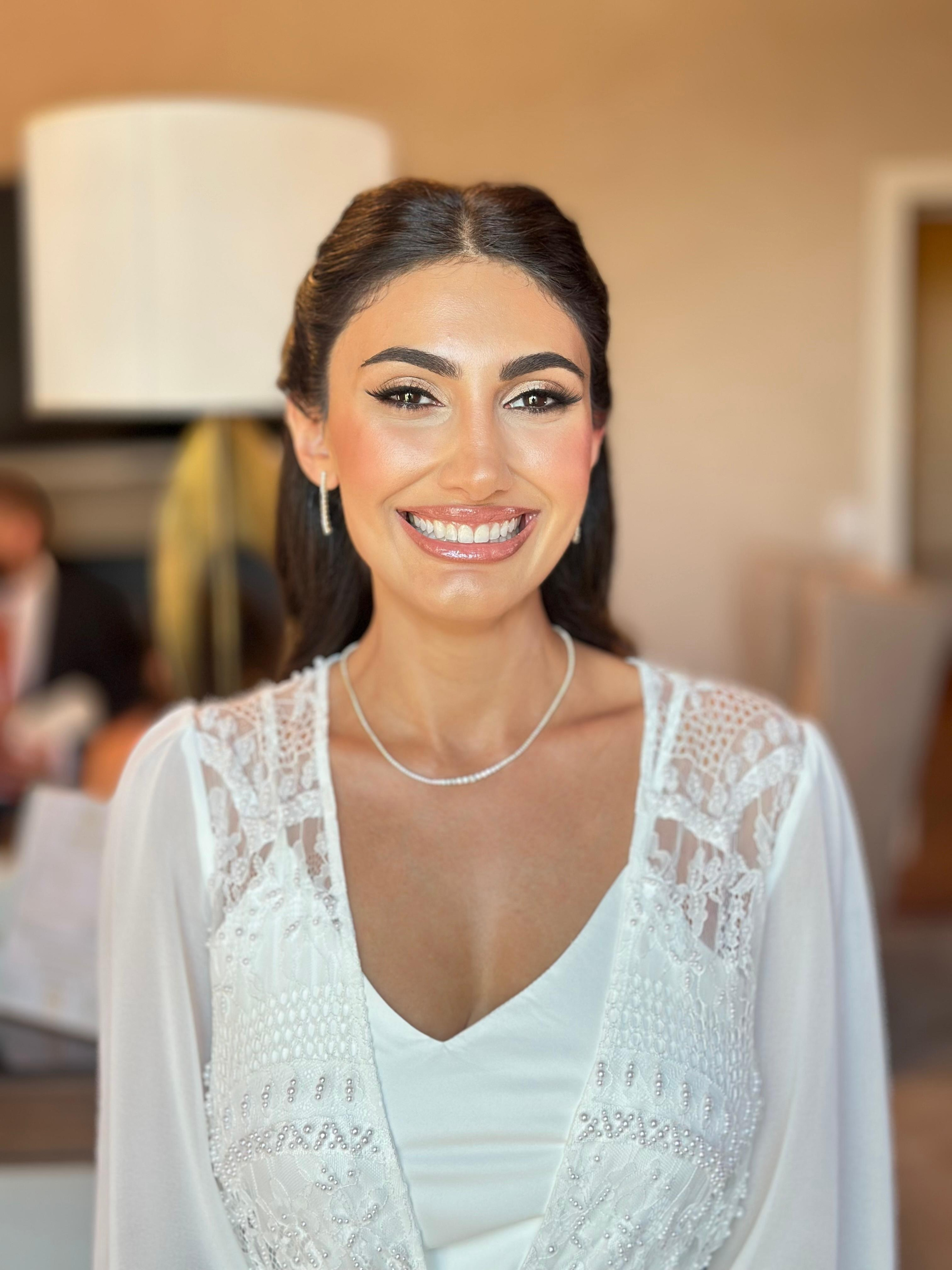 Bridal hair and makeup for Lake Como wedding