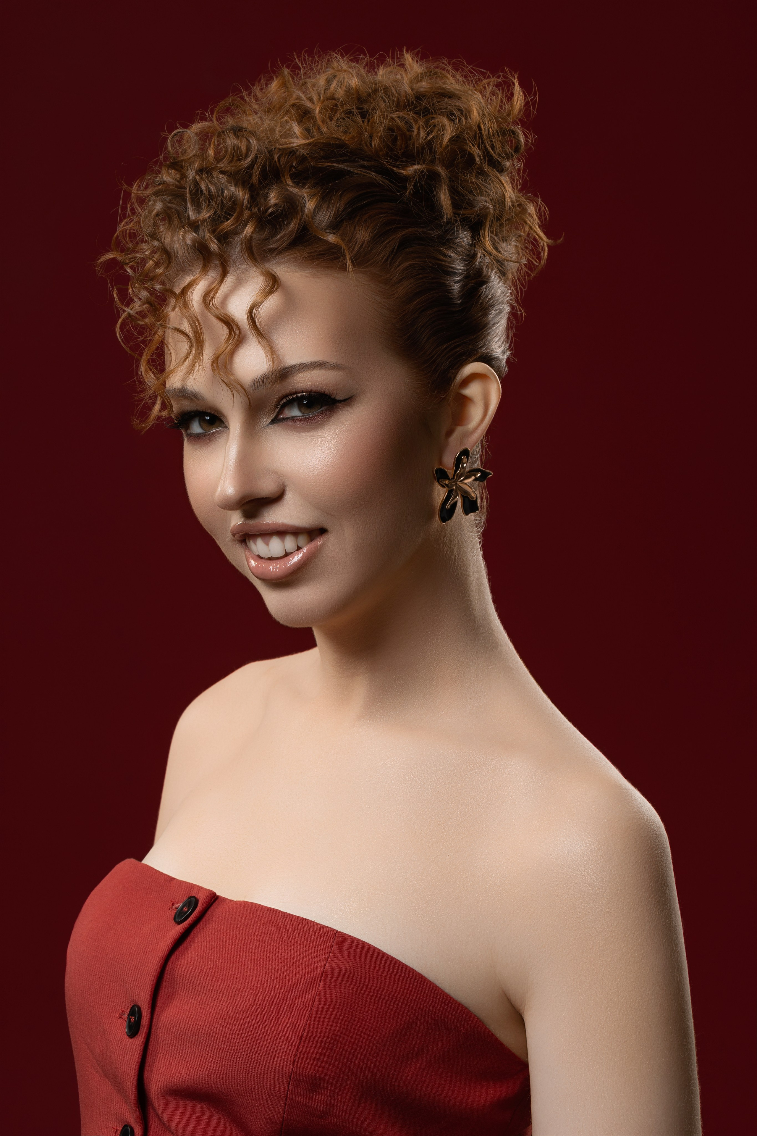 Professional makeup and hairstyle for fashion campaign in Italy