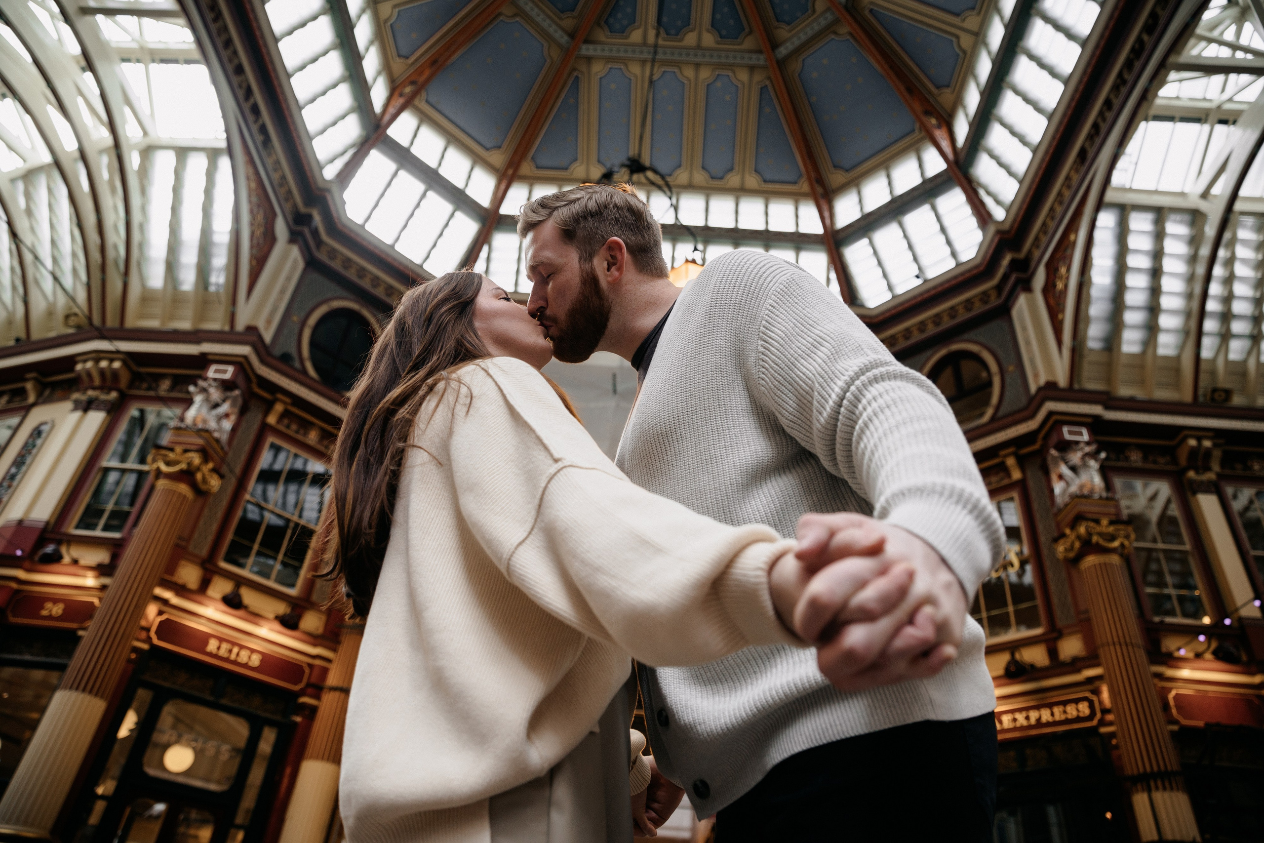 Kenna + Rob (Leadenhall Market + London City). LondonPhotoStory — Vacation Photographer in London