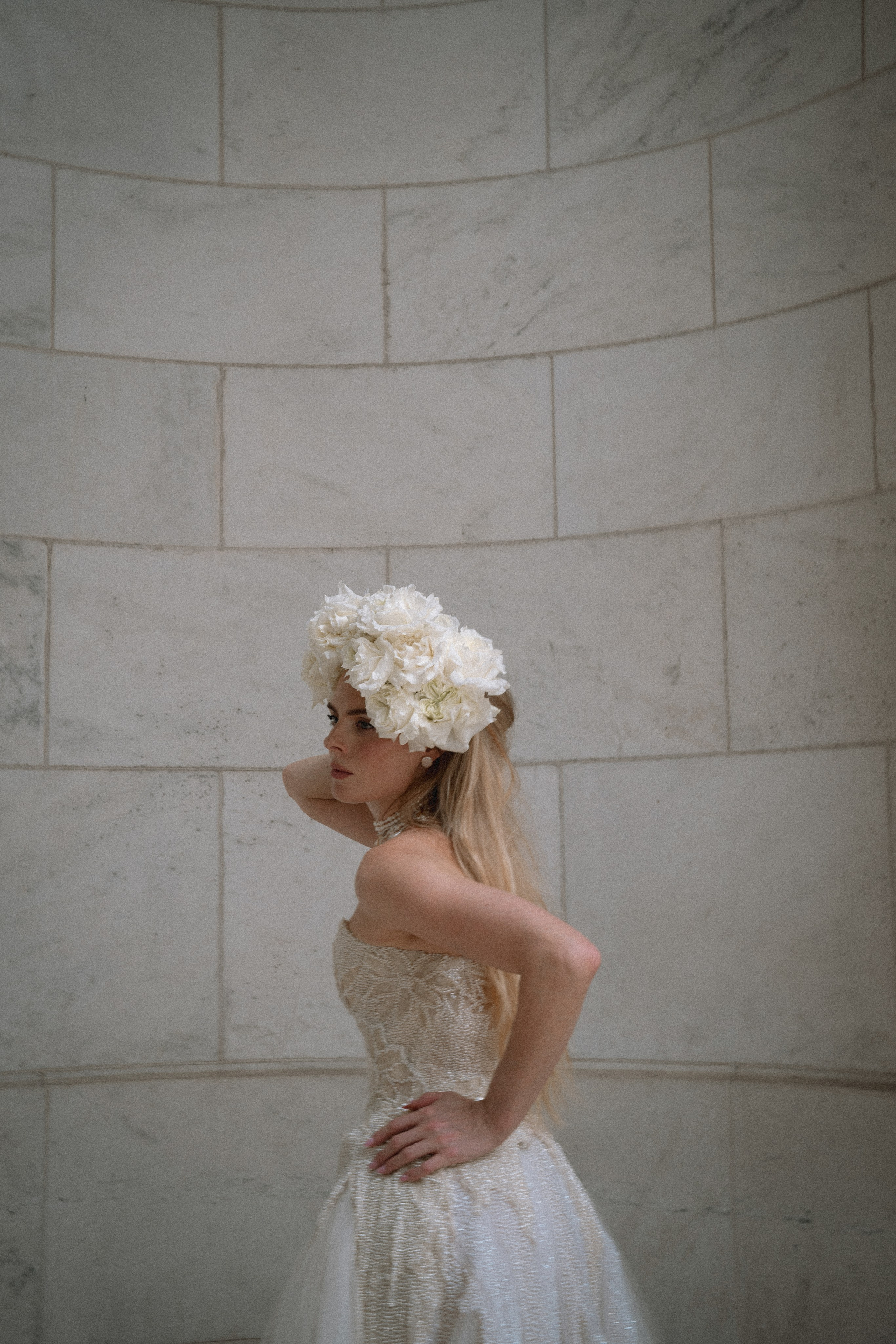 Anna as a bride. Portrait and wedding photographer in New York