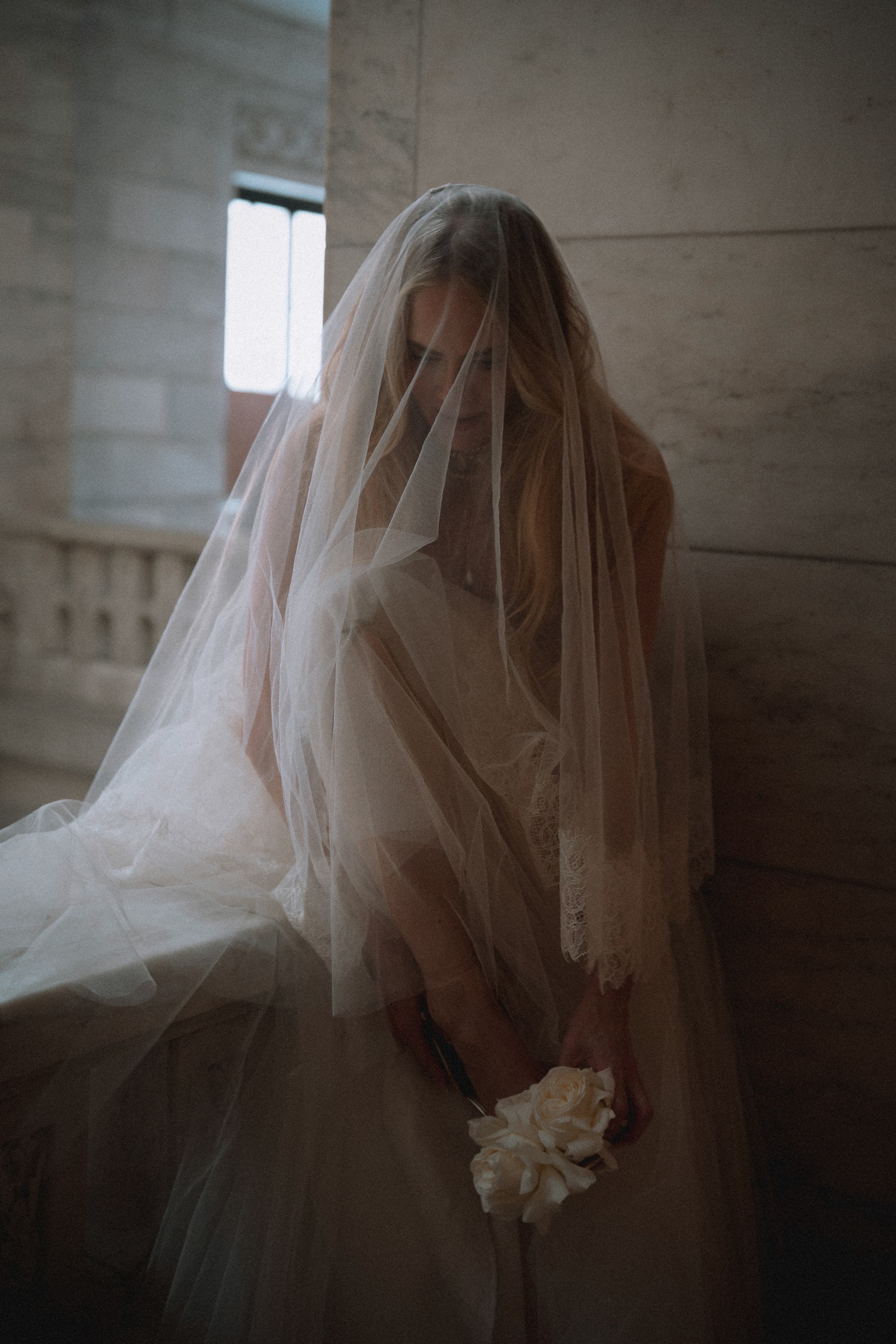 Anna as a bride. Portrait and wedding photographer in New York